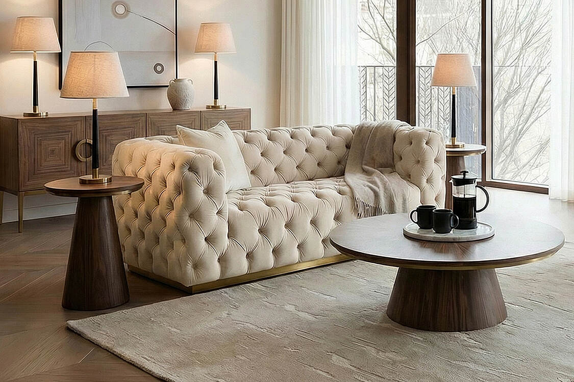 Frankfurt Two Seat Sofa - Chalk