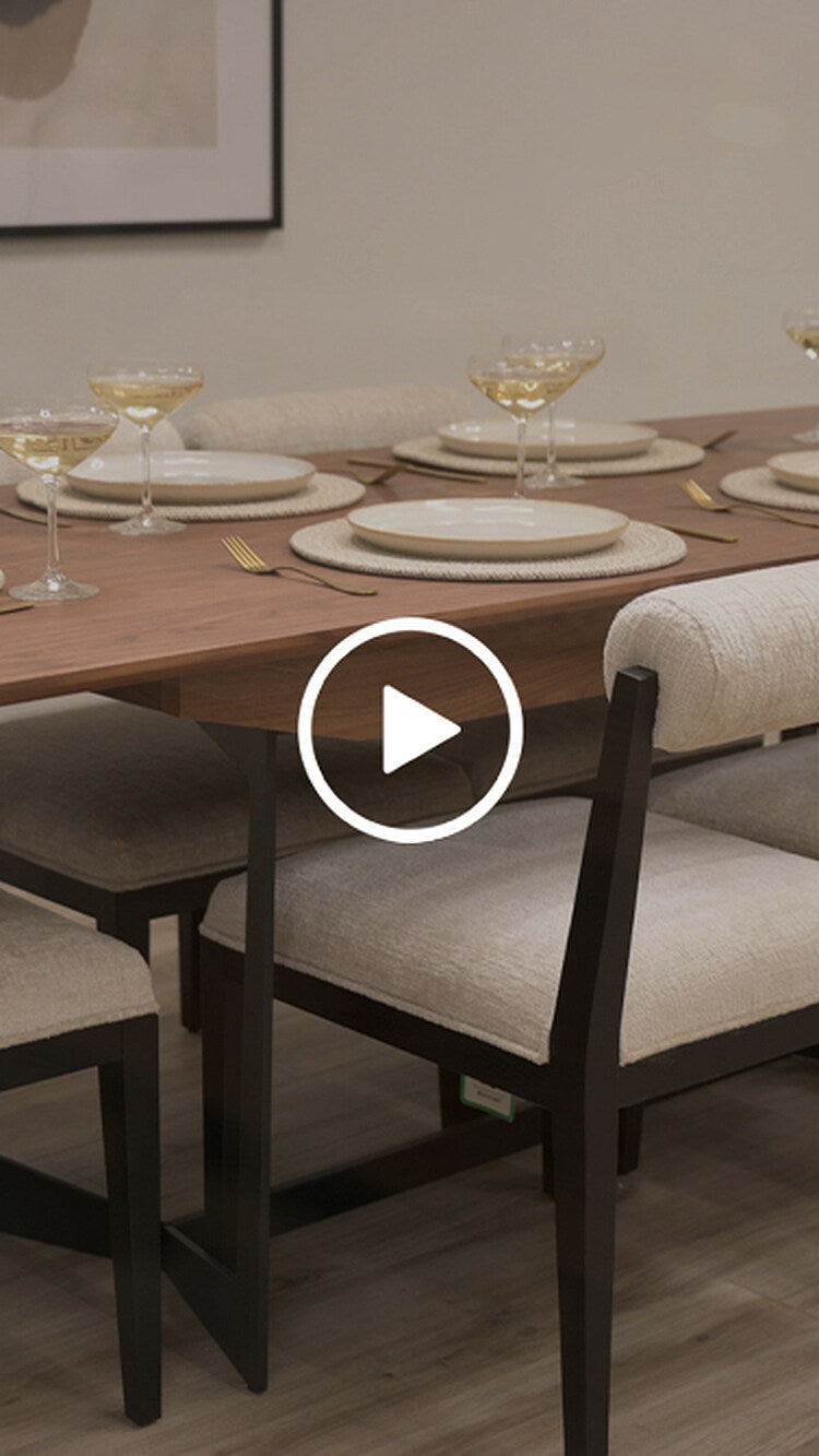 Finley Extending Dining Table and 6 Hera Dining Chairs