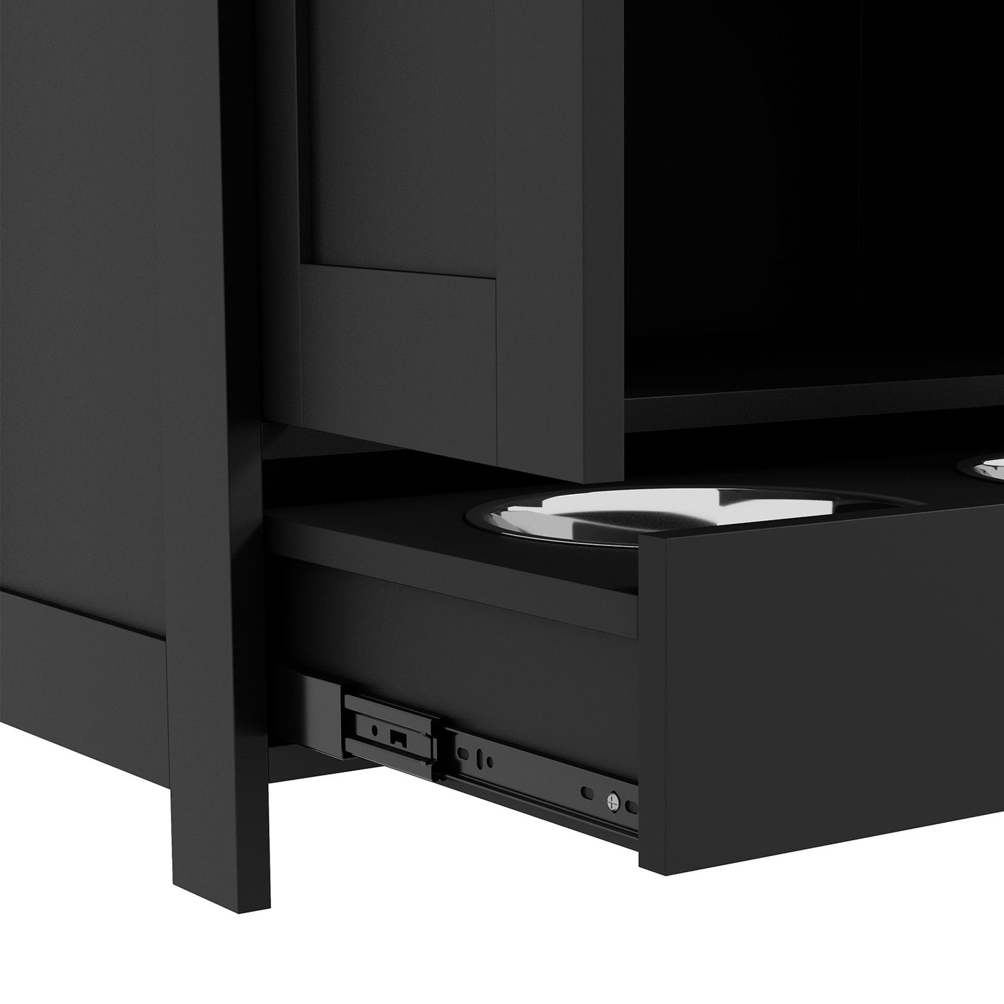 Dog Feeding Station with Storage, Pet Feeding Station with Dog Bowls