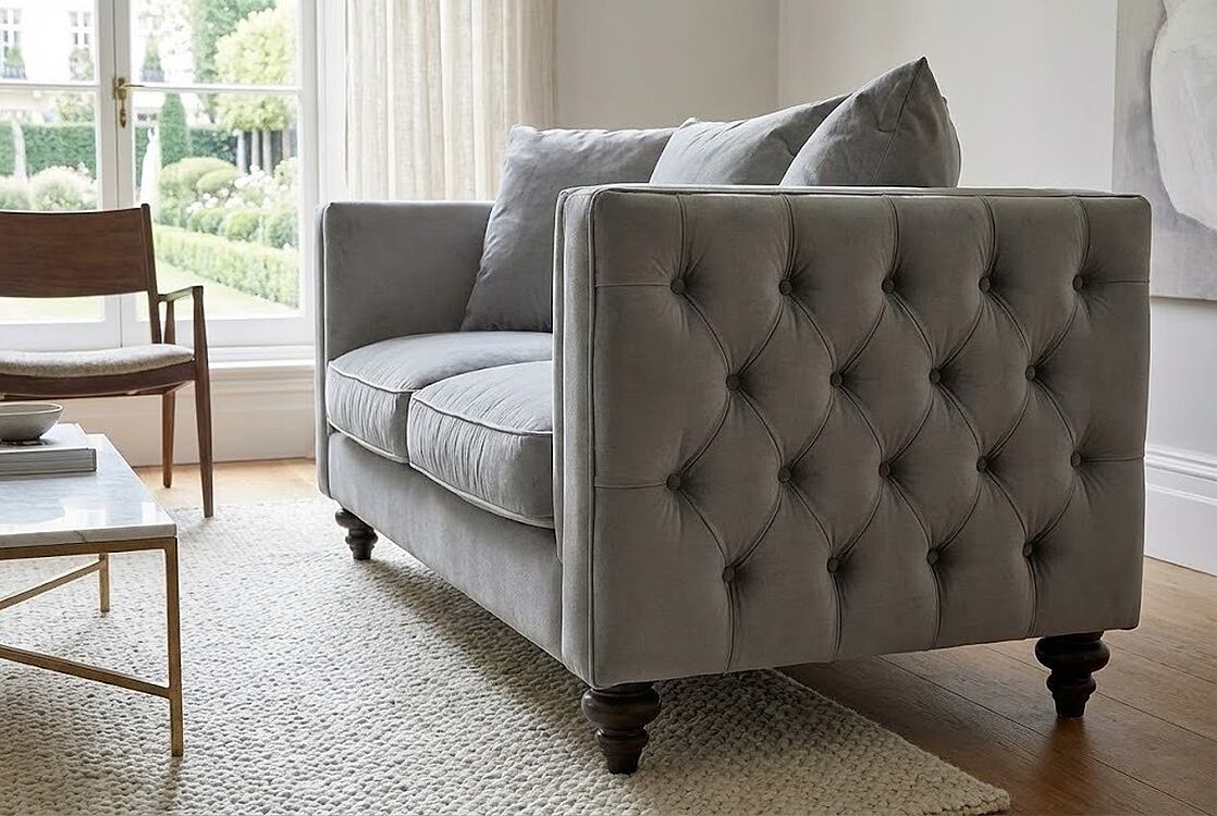 Ascot two Seat Sofa – Dove Grey