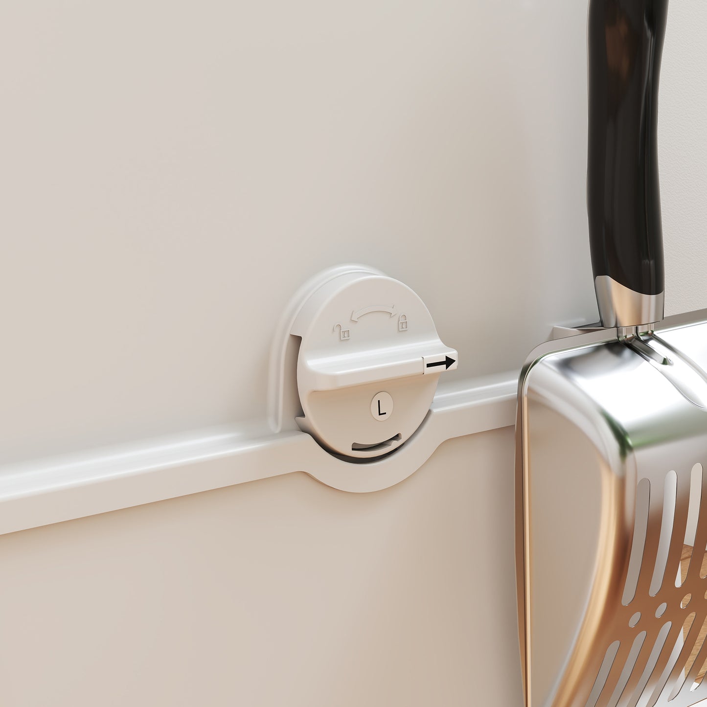 Stainless Steel, XL Cat Litter Tray, Dual Entry, Light Grey