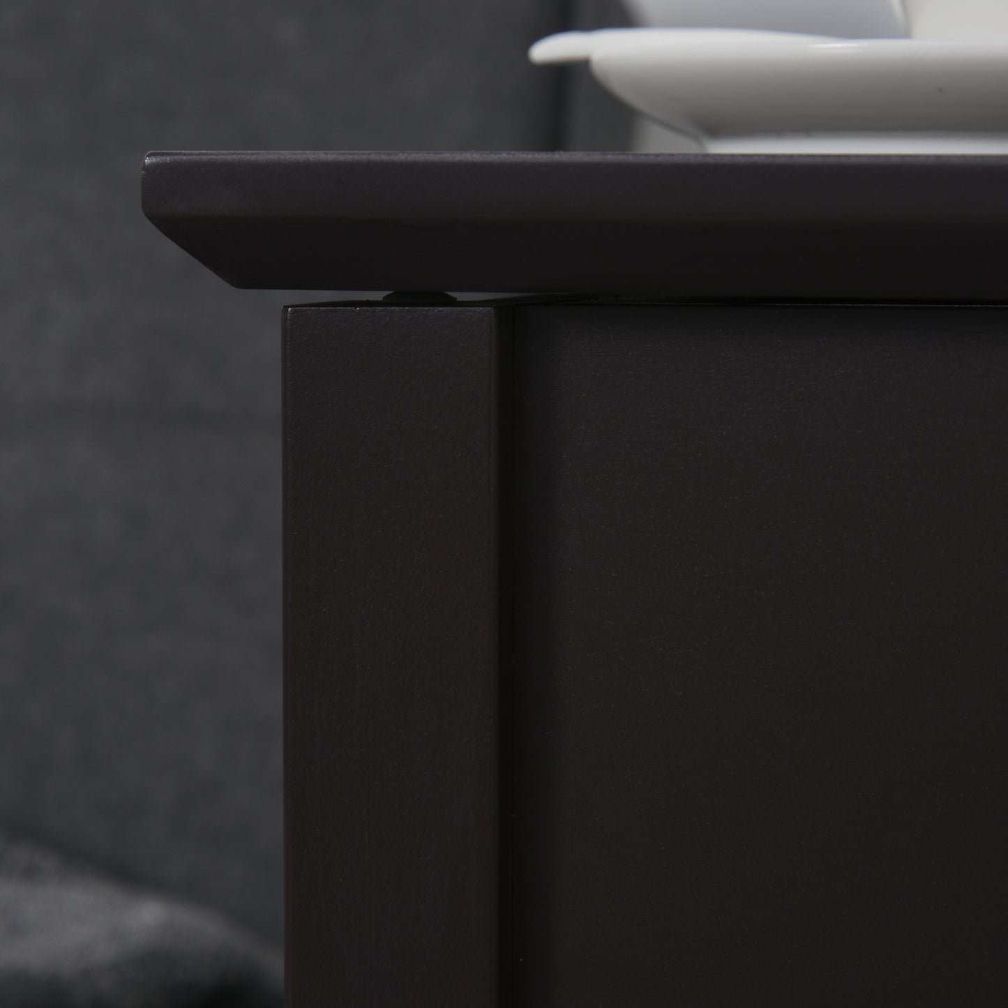 End Table, Narrow Side Table with Flip Top, Bottom Shelf