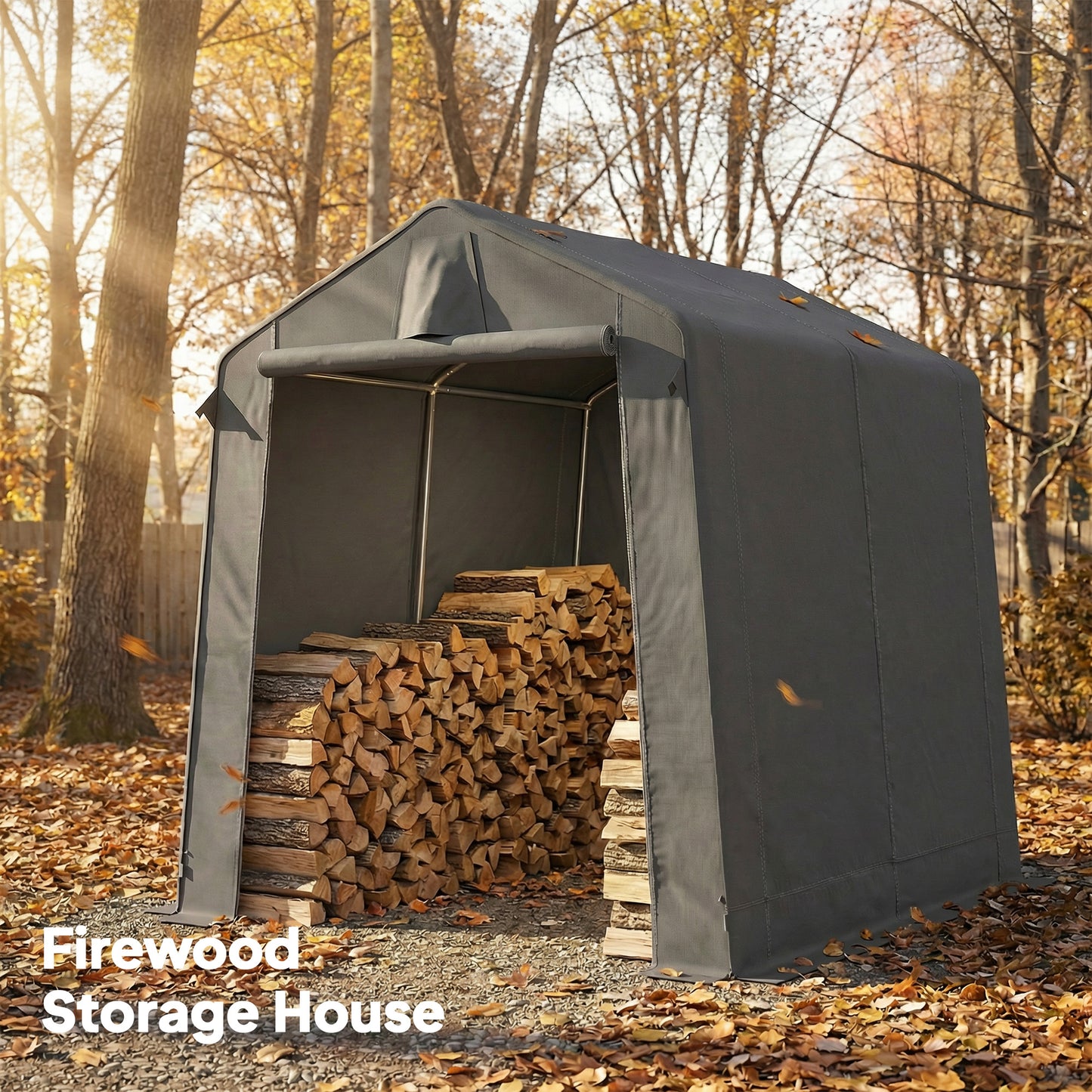 7.5 x 6.2 ft Outdoor Garden Storage Shed, Waterproof Bike Tent