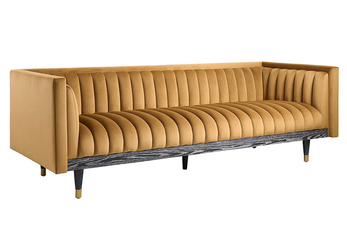 Metz Three Seater Sofa - Camel