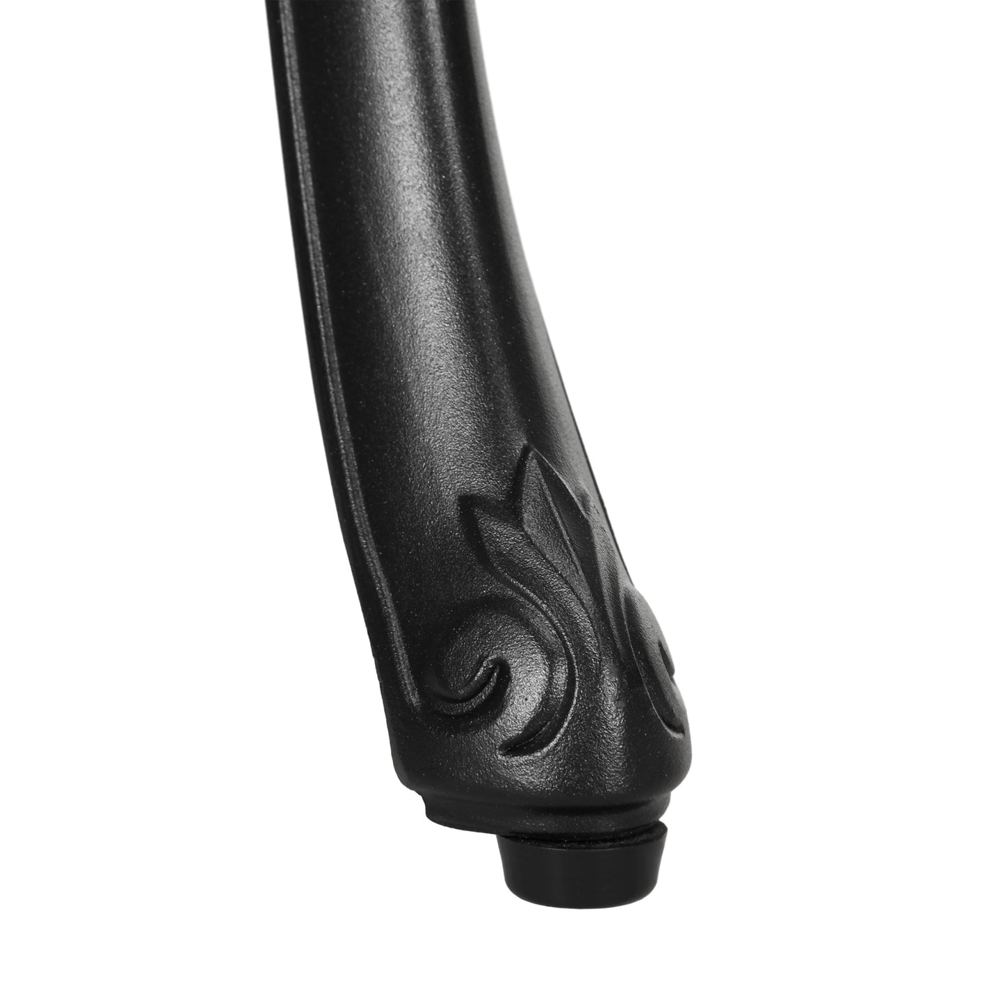 3 Piece Patio Bistro Set Outdoor Table Set with Umbrella Hole Black