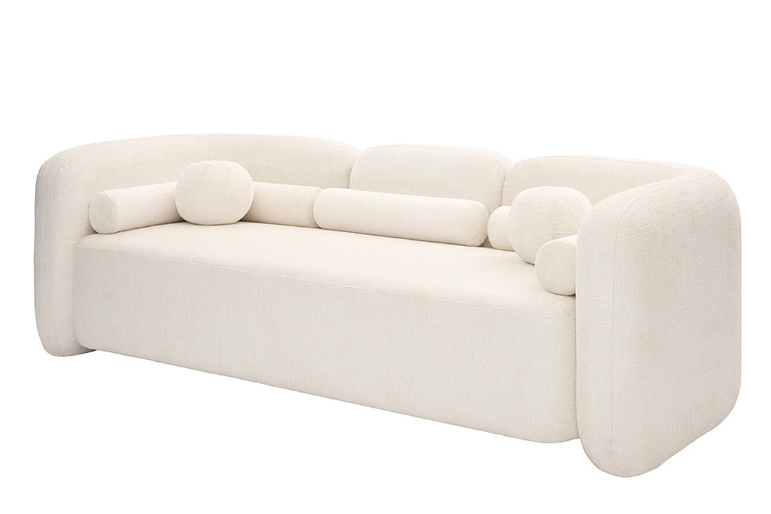 Munich Three Seat Sofa – Ivory Chenille