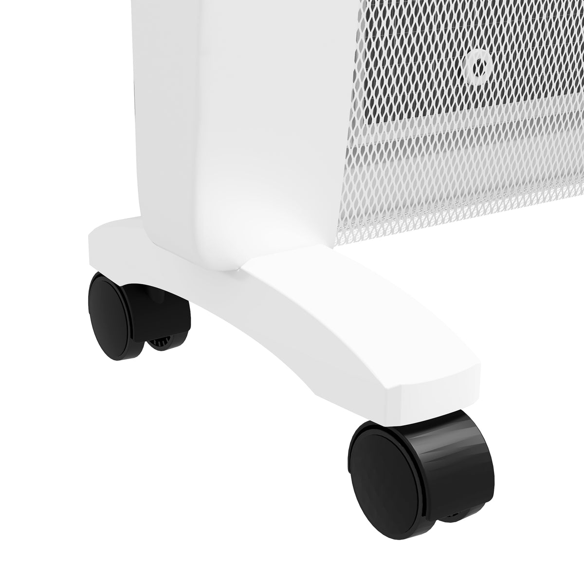 2000W Portable Mica Heater with Remote, 12-Hour Timer and Adjustable Thermostat - White
