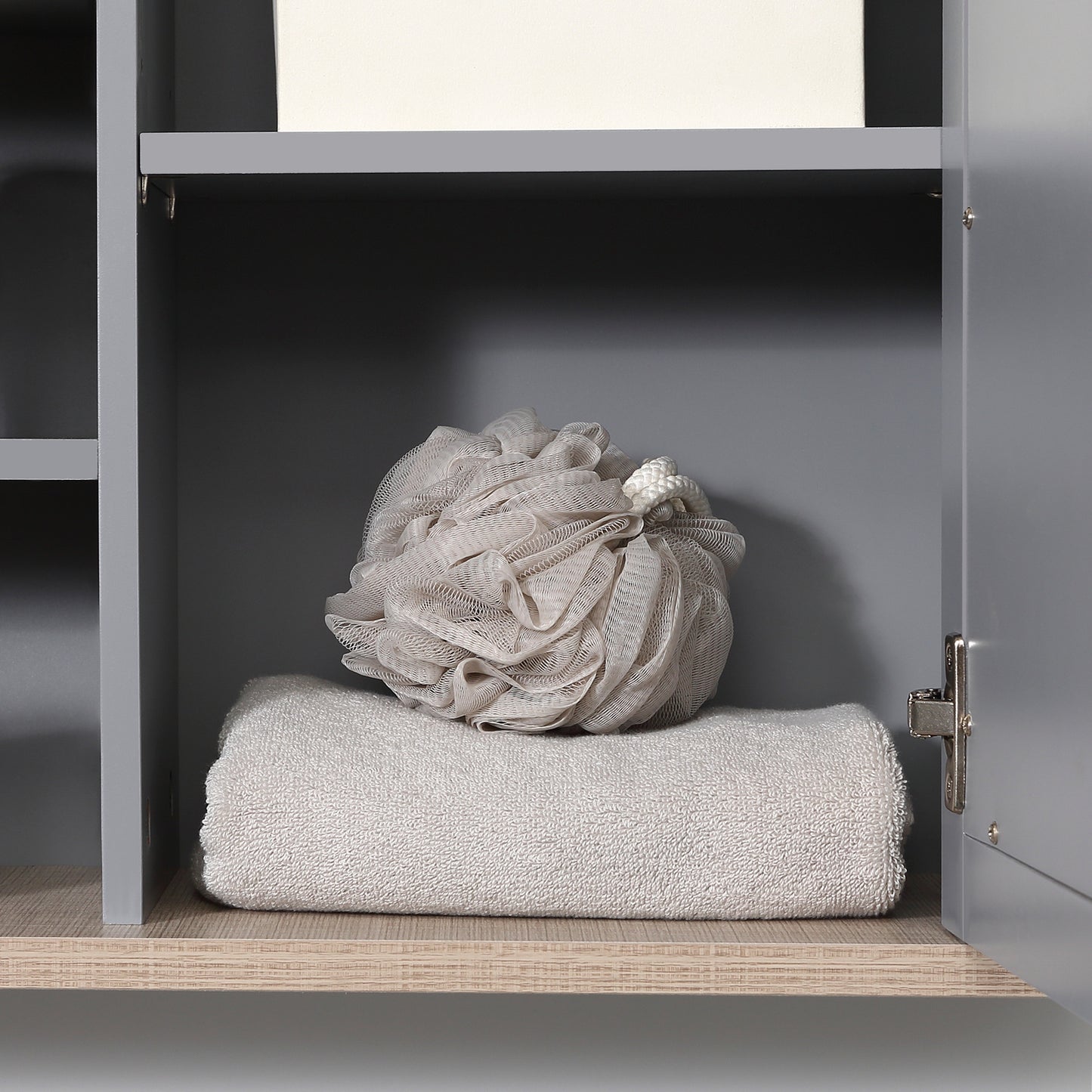 Bathroom Mirror Cabinet Storage Organizer with Open Inside Shelves