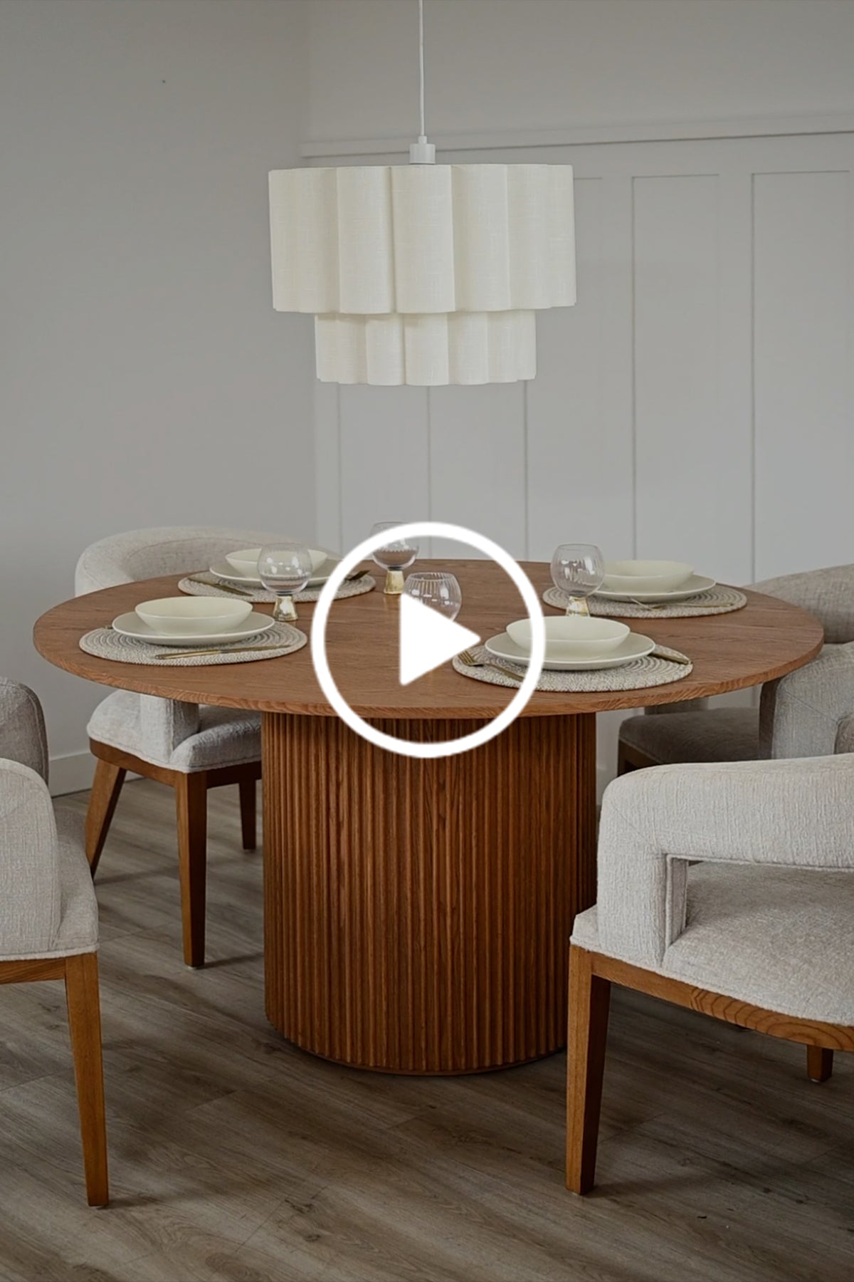 Ophelia Chestnut Circular Dining Table