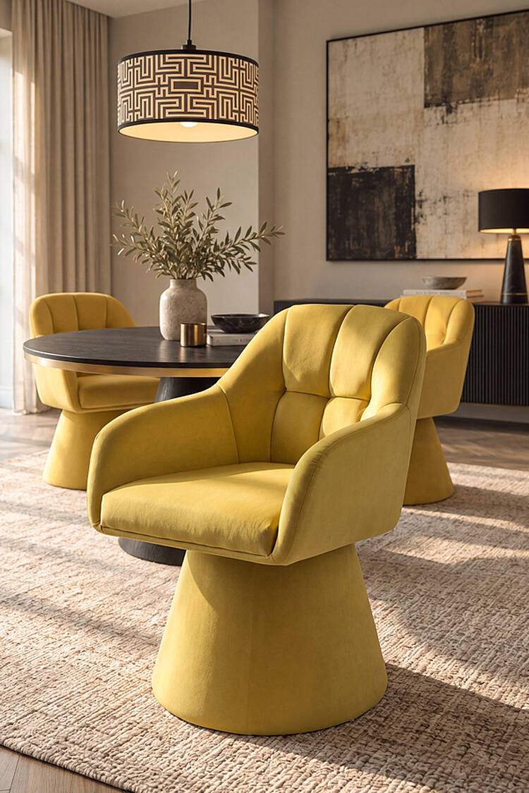 Orbit Dining Chair – English Mustard