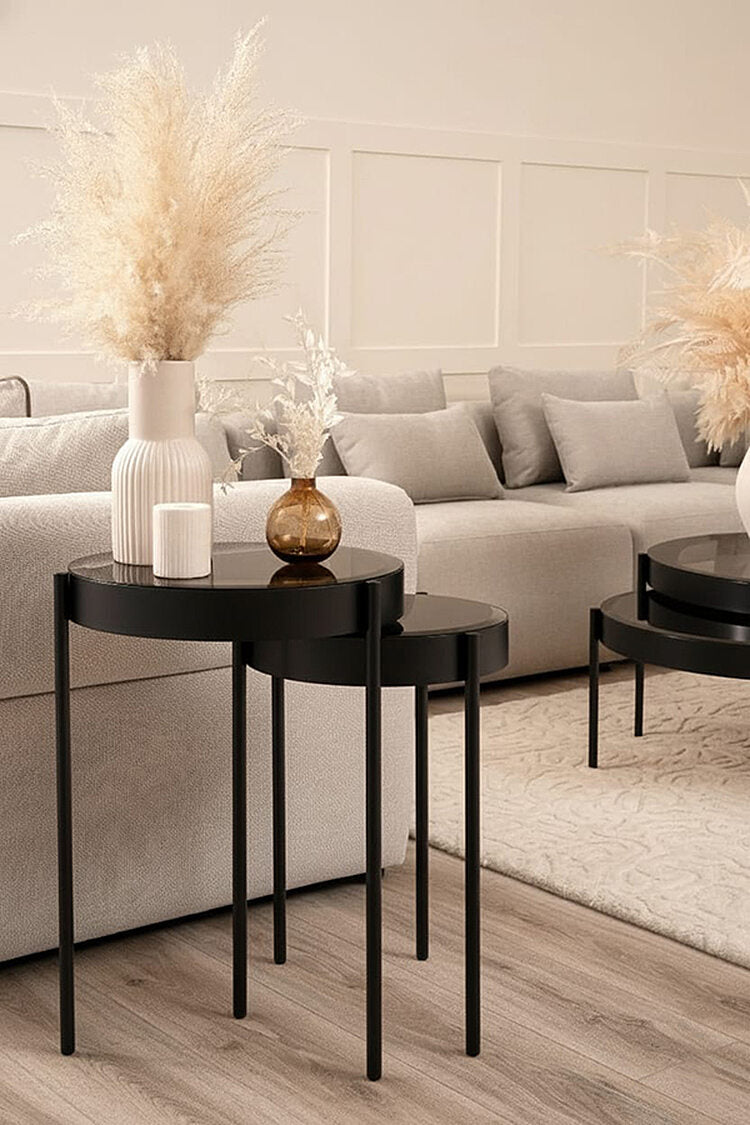 Orion Black Nesting Side Tables