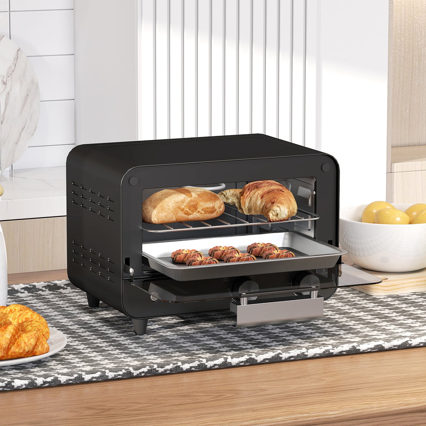 Bar Stools Set of 2 Swivel Height Adjustable Barstools Black
