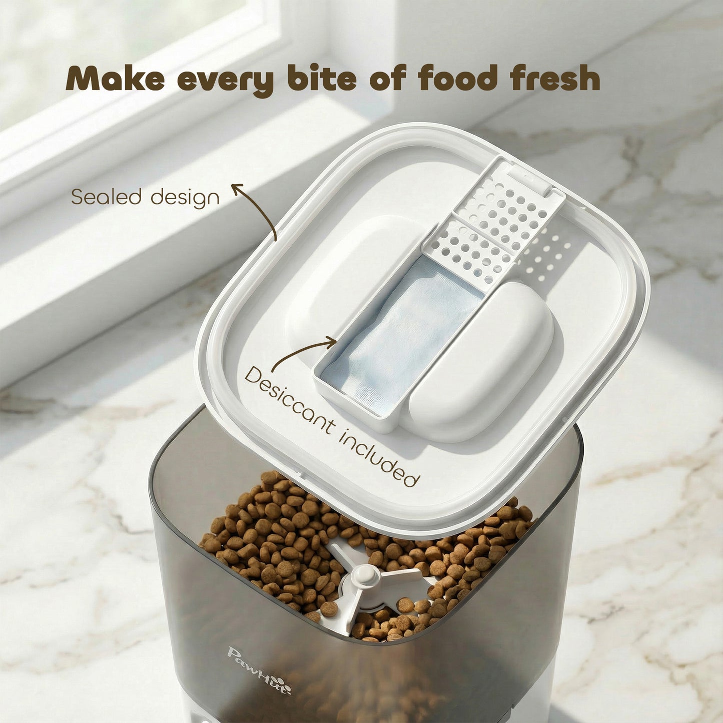 Automatic Cat Feeder Programmable with Timer, 10s Voice Recorder
