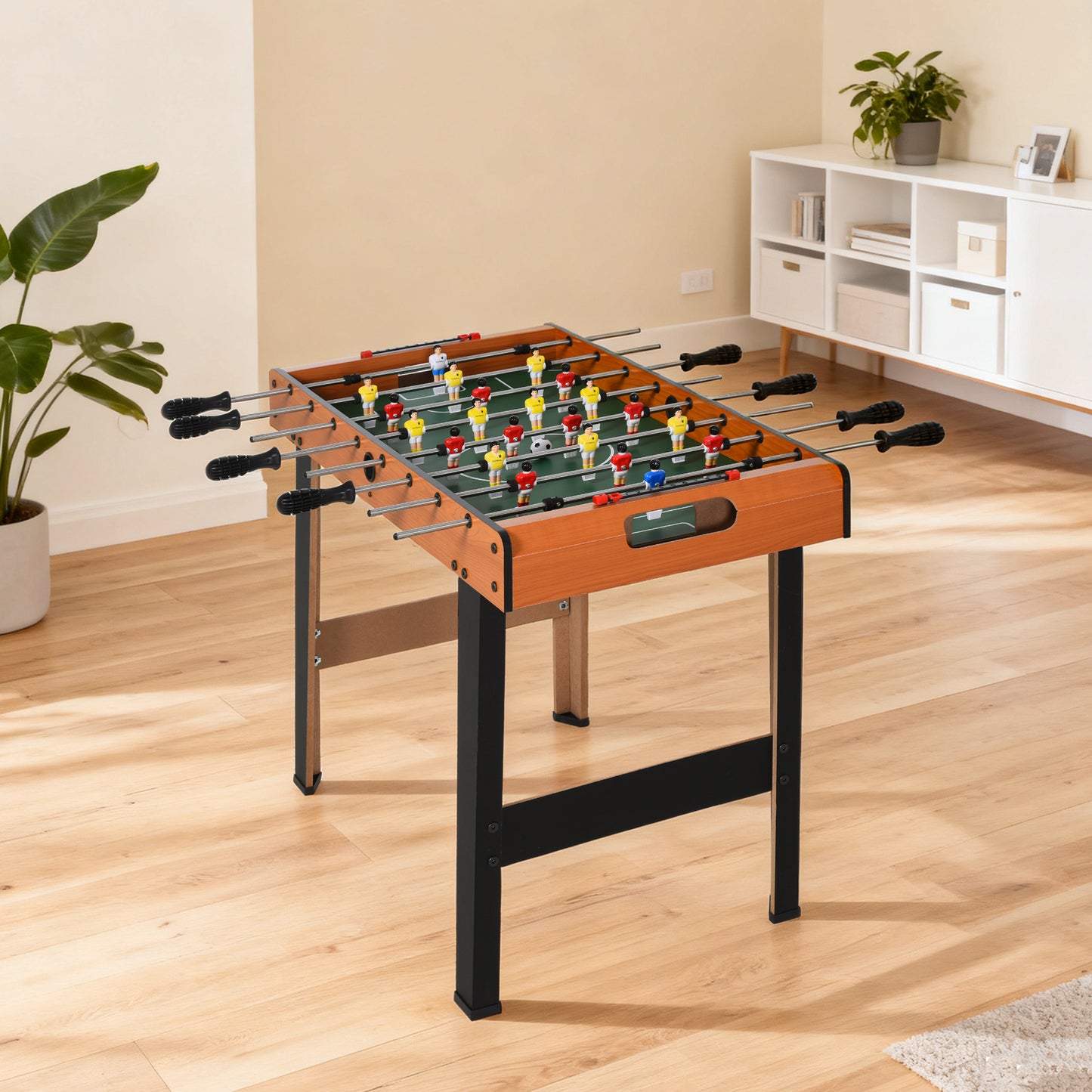 Football Table Heavy Duty 84.5cm for Arcades, Pub, Game Room, 8 Rods, 2 Foosballs