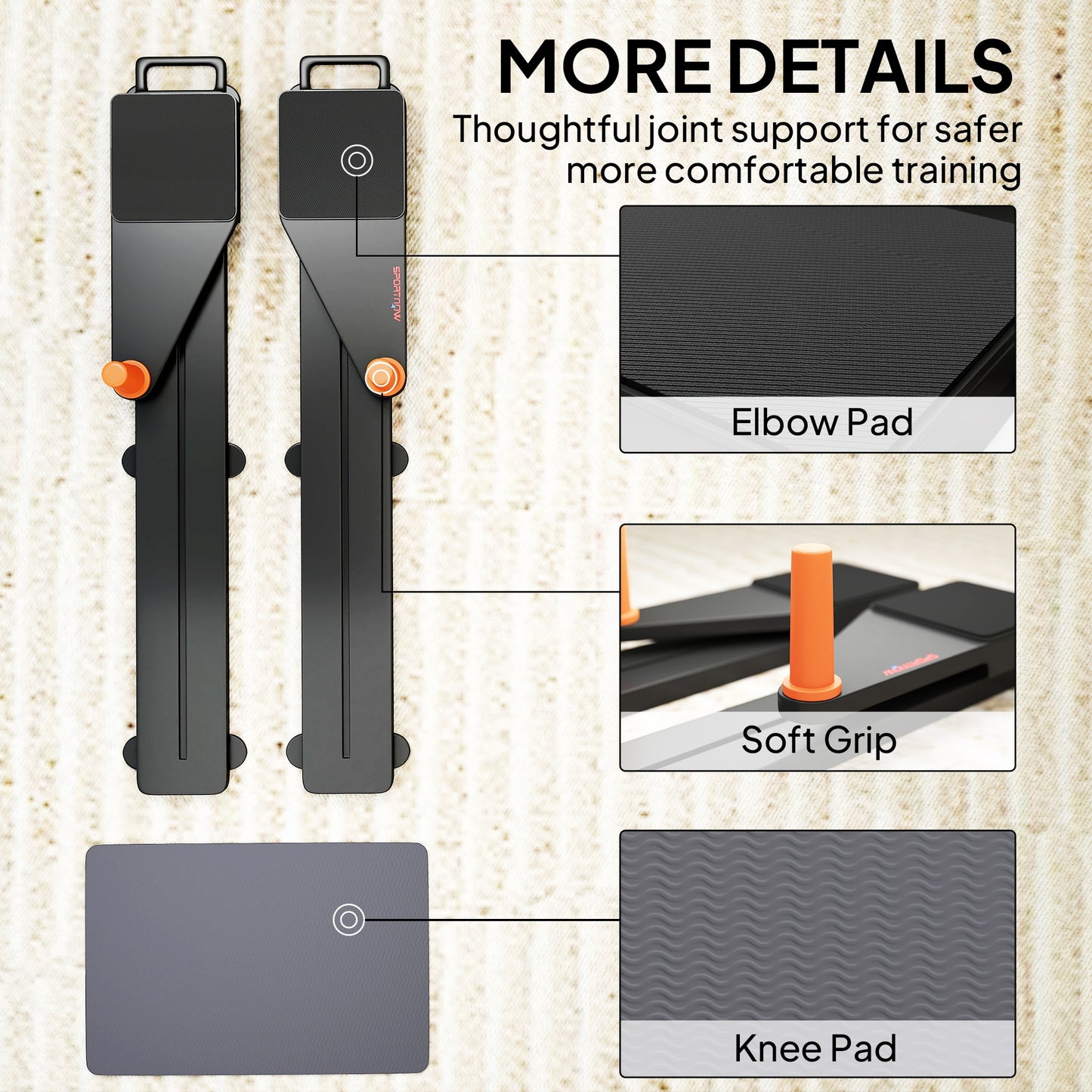 Push Up Board Set of 2, Portable Press Up Board for Home Gym