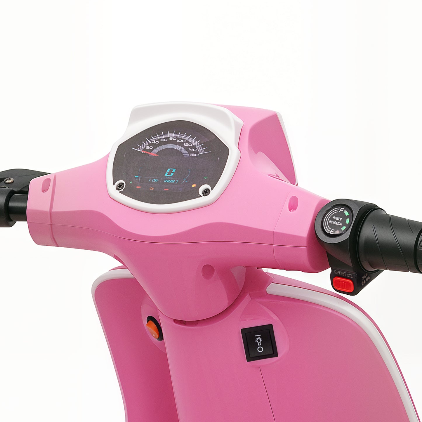 24V Battery Powered Ride on Motorcycle with Manual Throttle, Pink