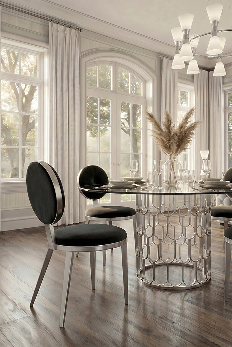 Ravello Dining Chair Silver - Black