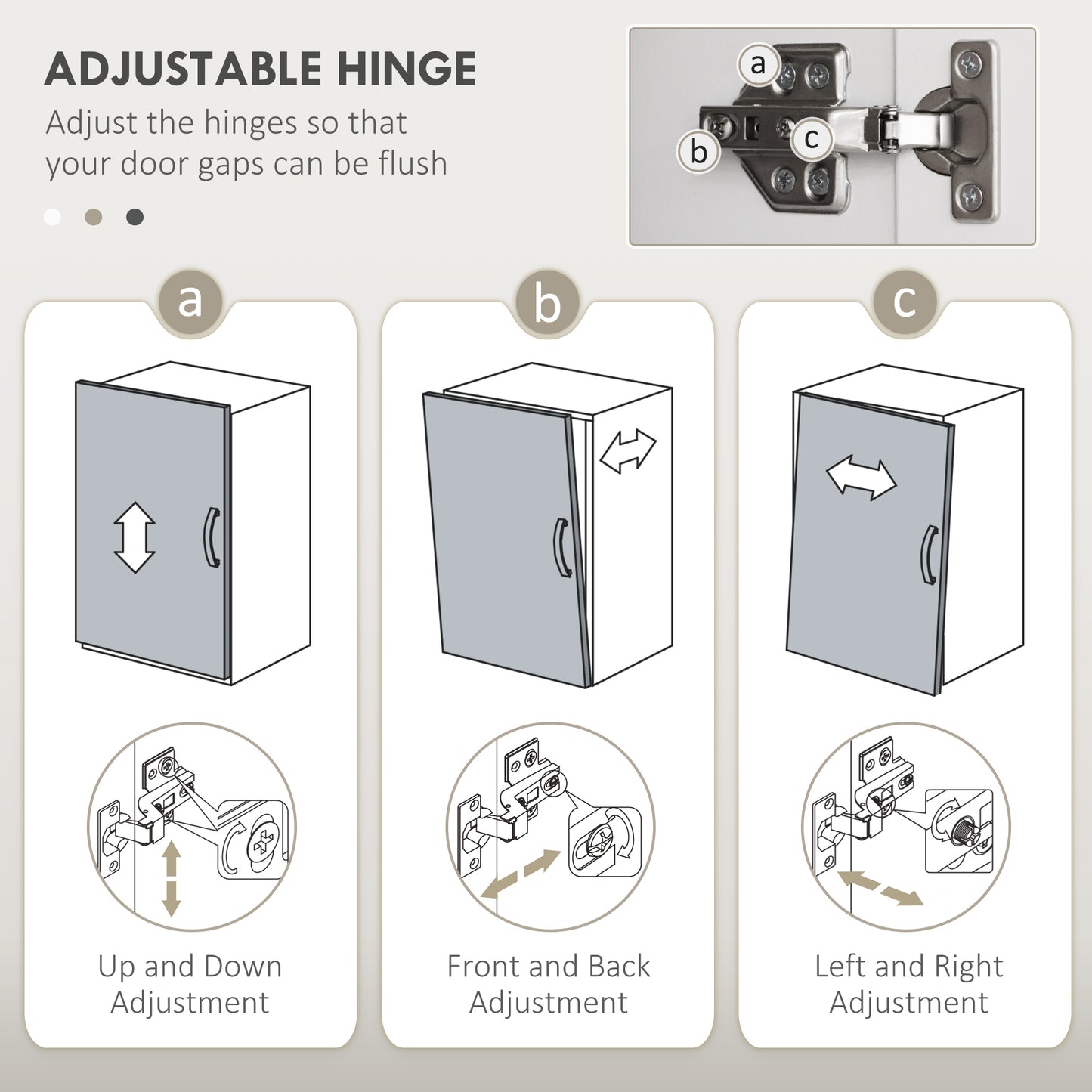 Bathroom Under Sink Cabinet with Adjustable Shelf High Gloss White