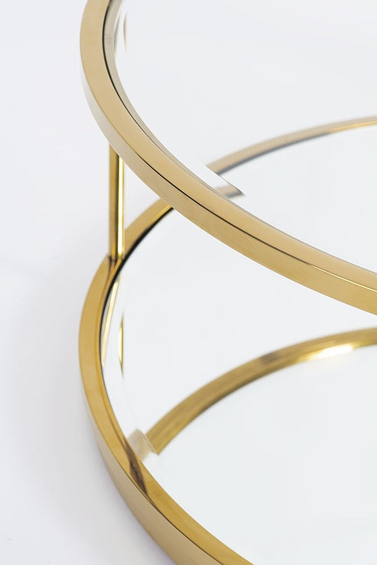 Rippon Brass Circular Coffee Table