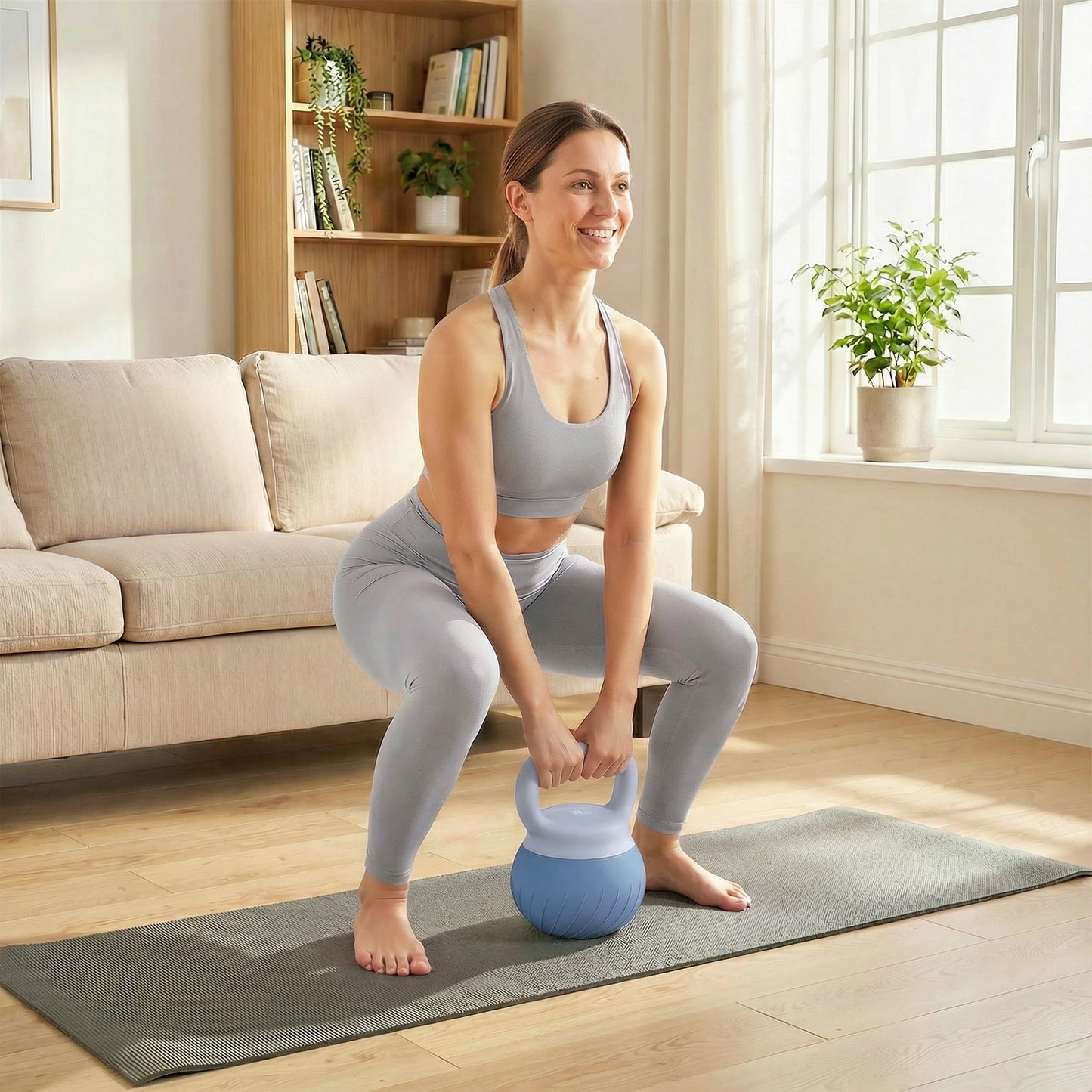 Soft Kettlebell, 10kg Kettle Bell with Anti-Slip Grip for Home Gym