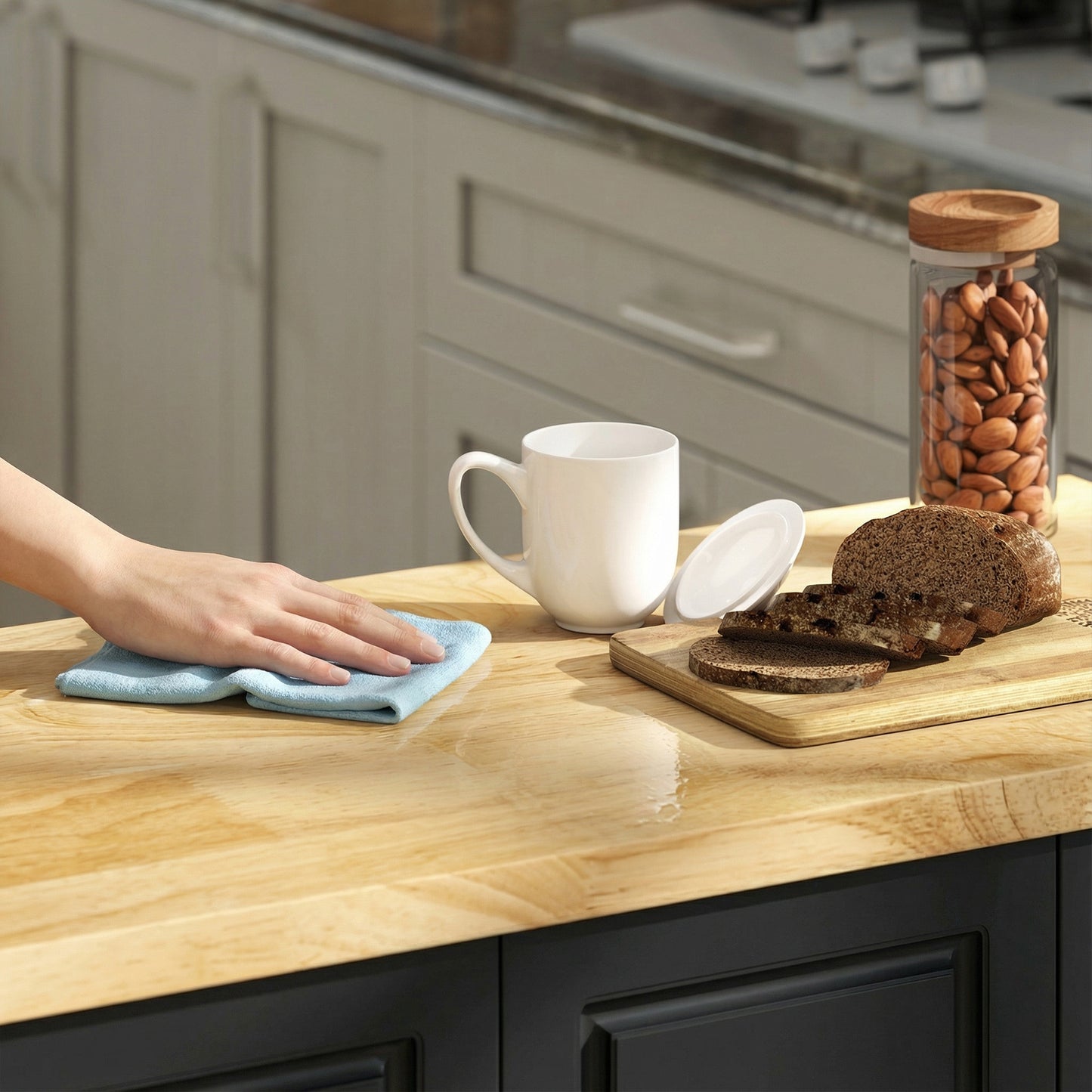 Rolling Kitchen Island, Kitchen Storage Trolley w/ Drop Leaf, Drawers