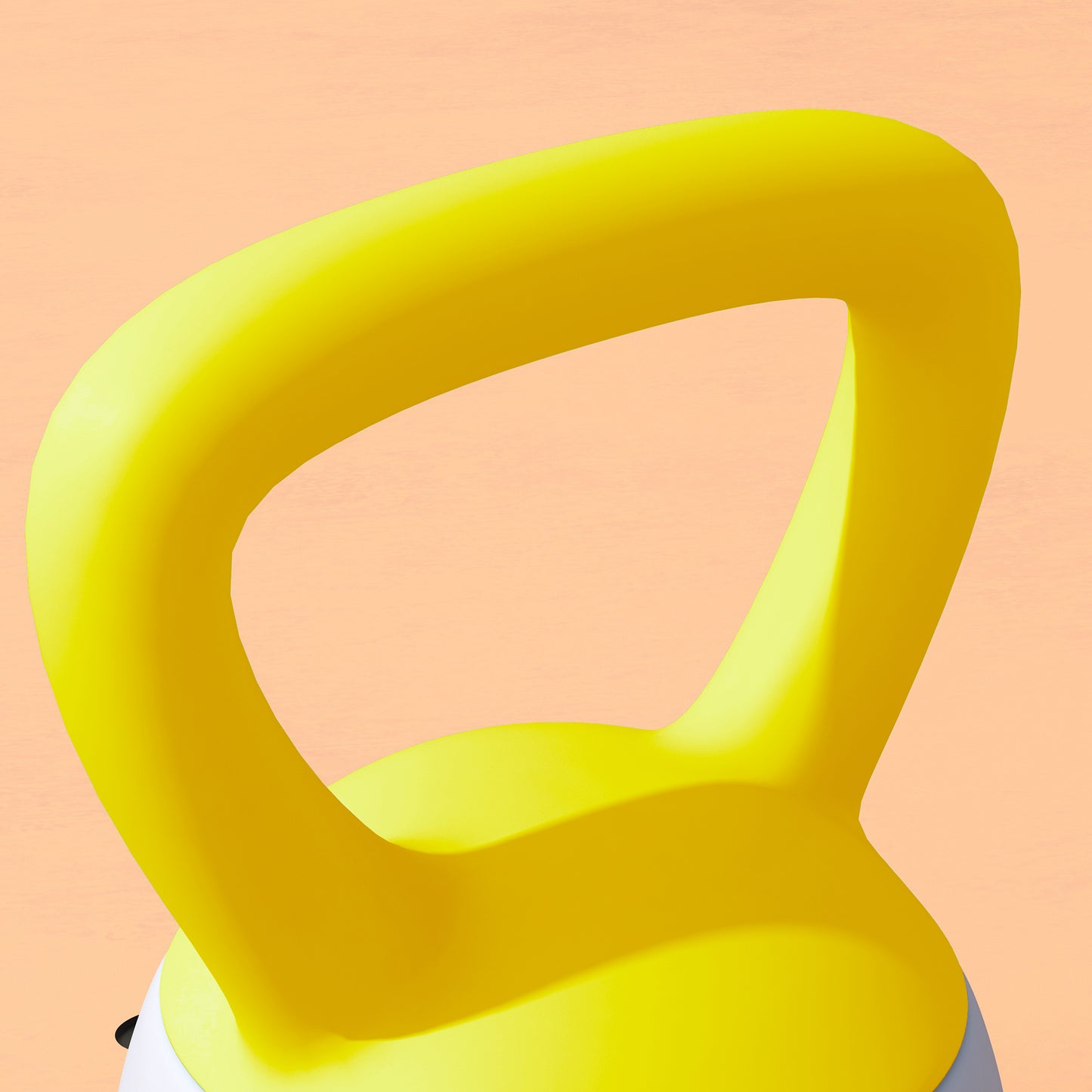 8KG Kettlebell with Soft Body and Non-Slip Handle, Yellow and Grey
