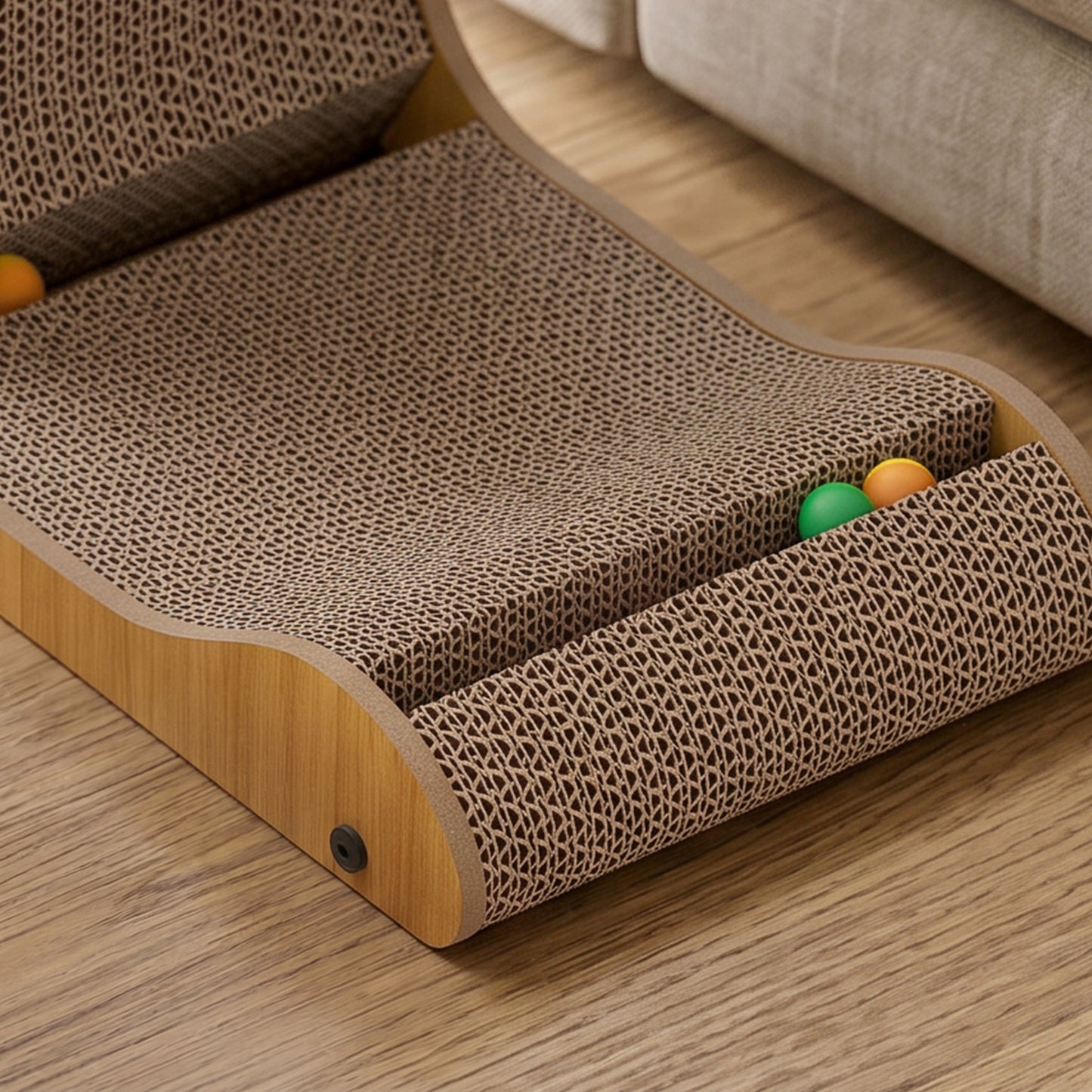 Cat Scratching Board Wall Mounted 57.5H cm Brown