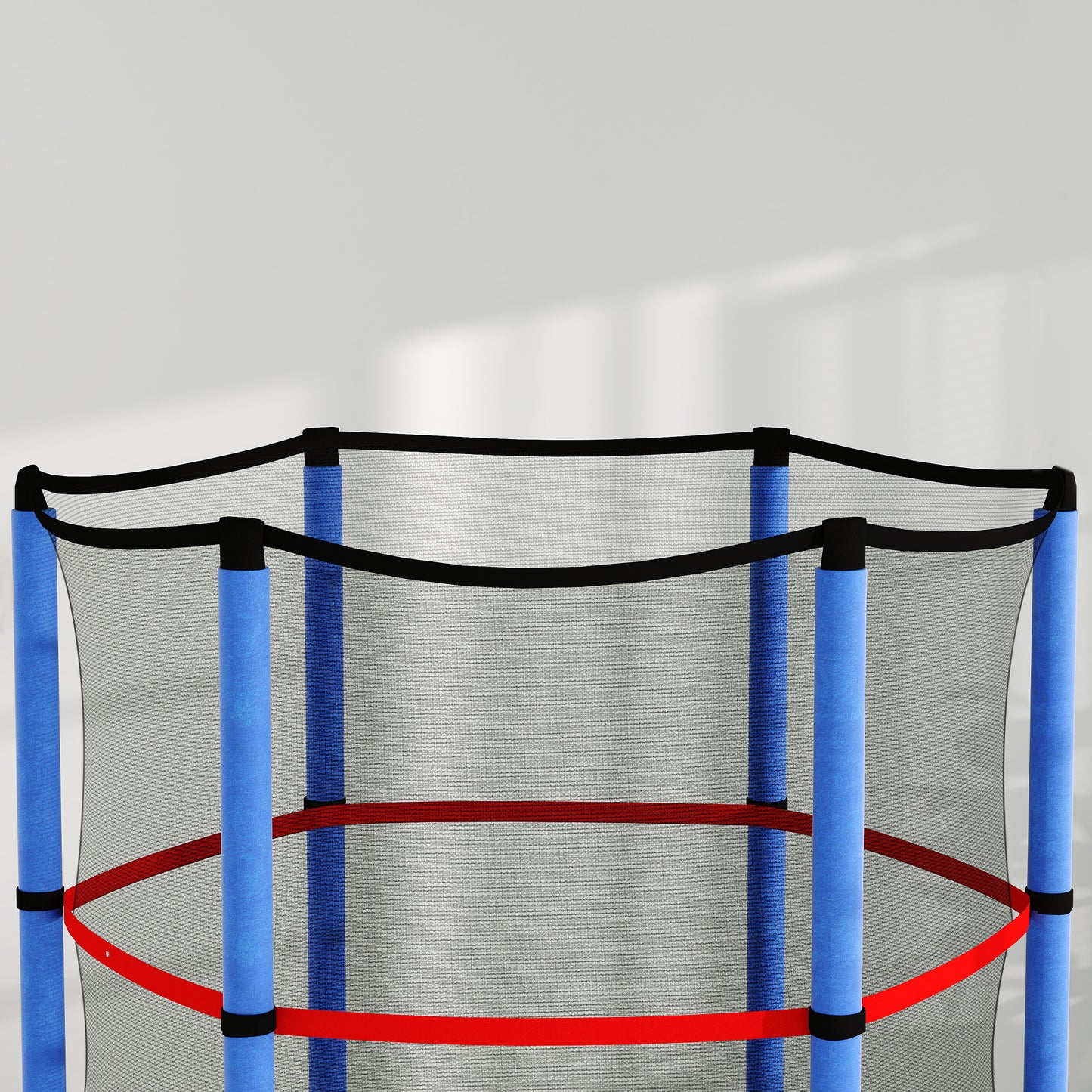 Kids Trampoline, with Enclosure Net, Steel Frame, for Ages 3-6 Years - MultiColoured