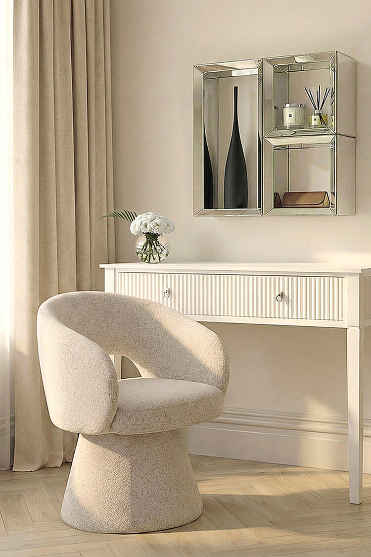 Uno - Mirrored Wall Shelves - 2 Square & 1 Rectangle