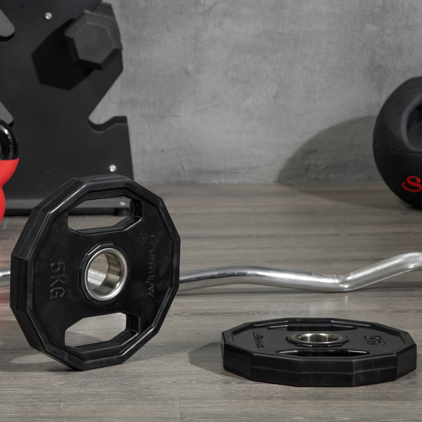 Olympic Weight Plates Set with 2"/5cm Holes for Home Gym, 2 x 5kg