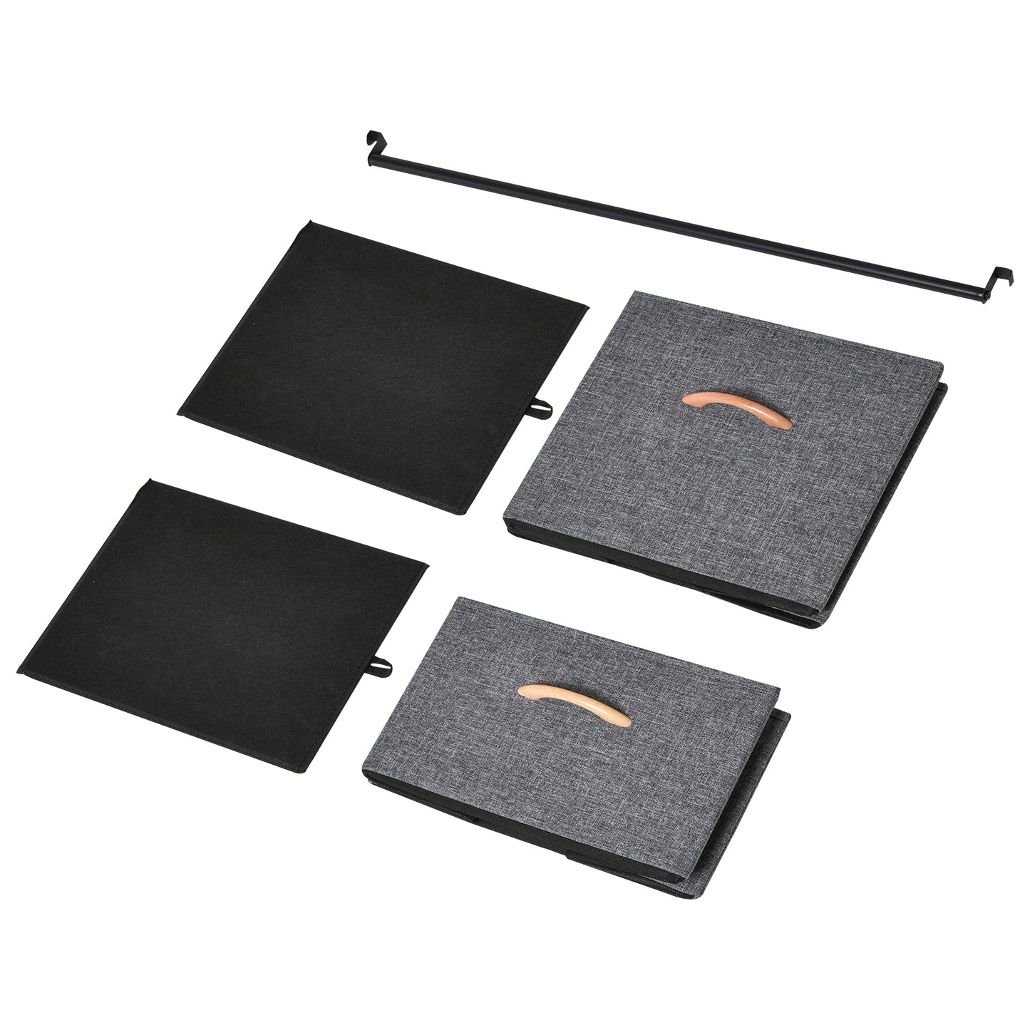 Storage Coat Rack Hallway Bedroom Organiser Shelves w/ Hanger, 5 Drawer