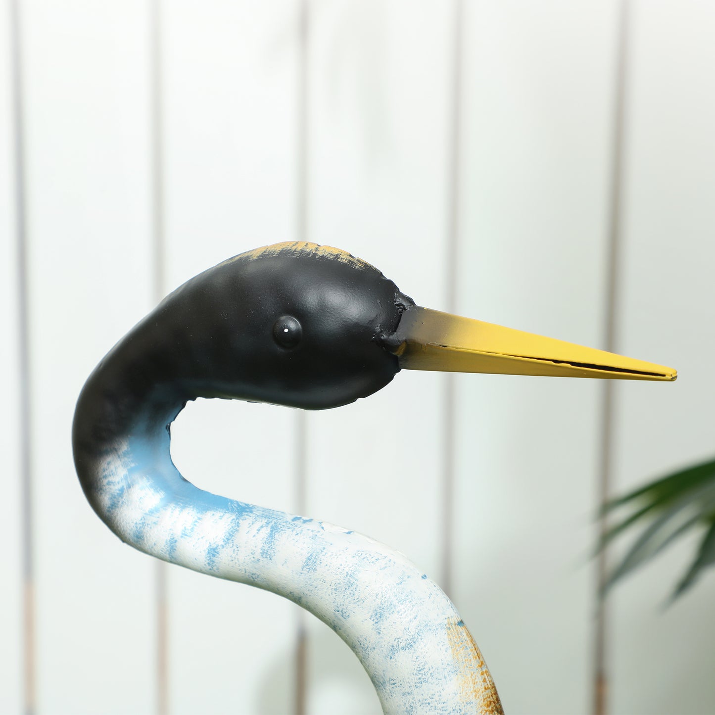 Heron Garden Statue, Metal Garden Gift with Stakes, Multi-Colour