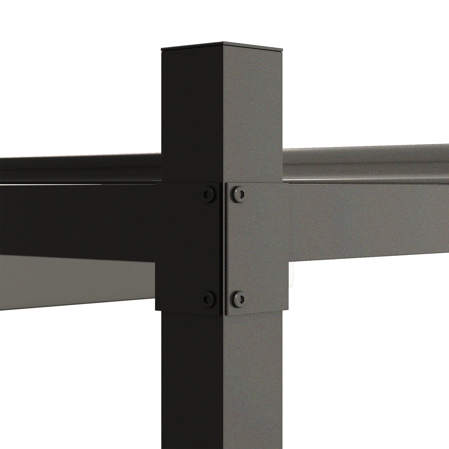 3 x 3(m) Pergola with Retractable Roof, 80mm Metal Column, Grey