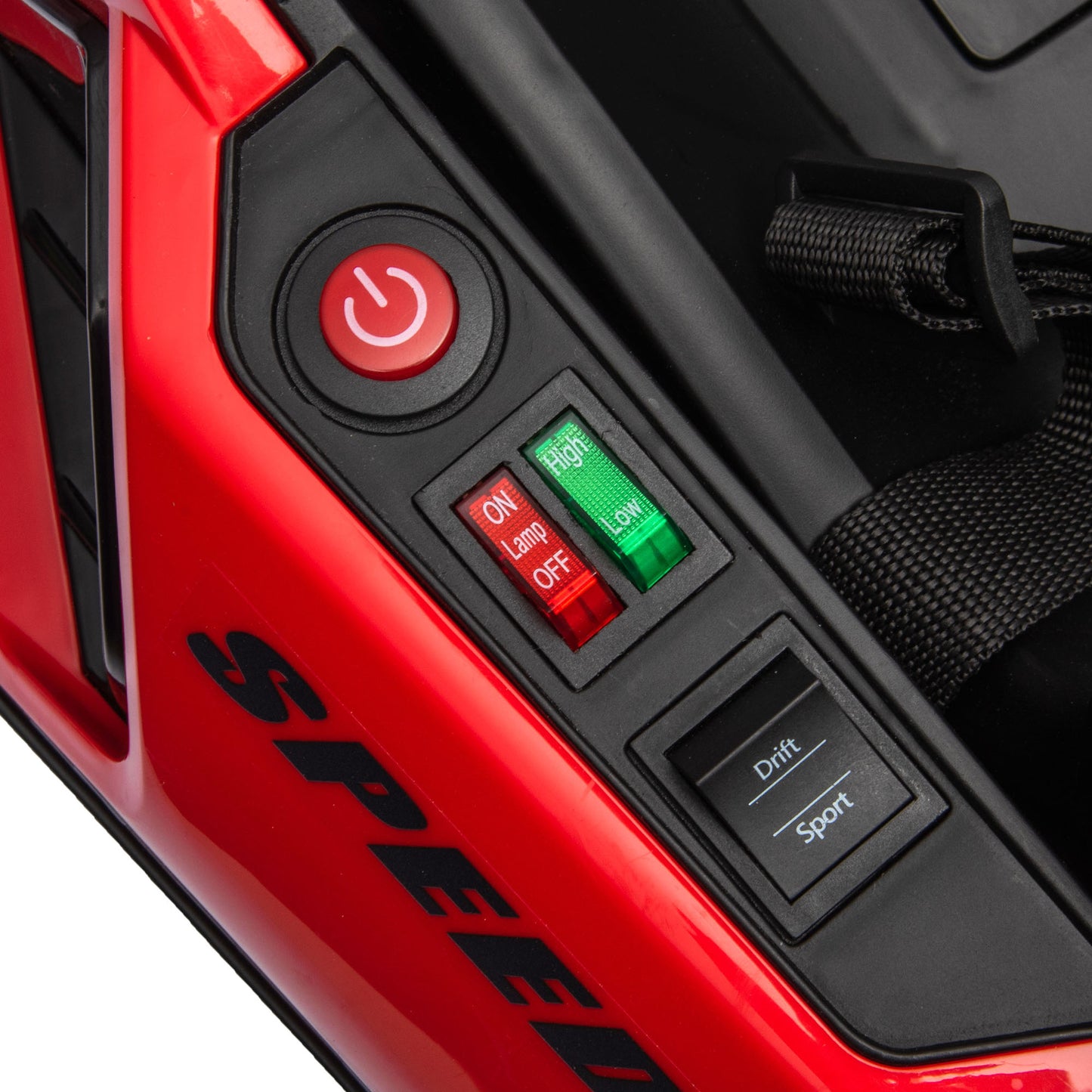 24V Electric Go Kart for Kids with Adjustable Seat for 6-12 Years, Red