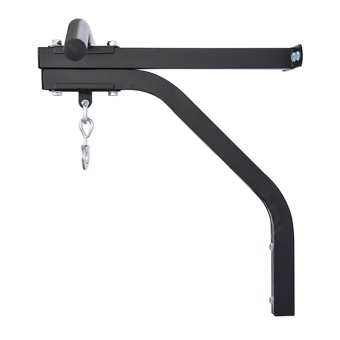 Heavy Punch Bag Hanger Wall Mount Chain Swivel Bracket Bar Steel, Black