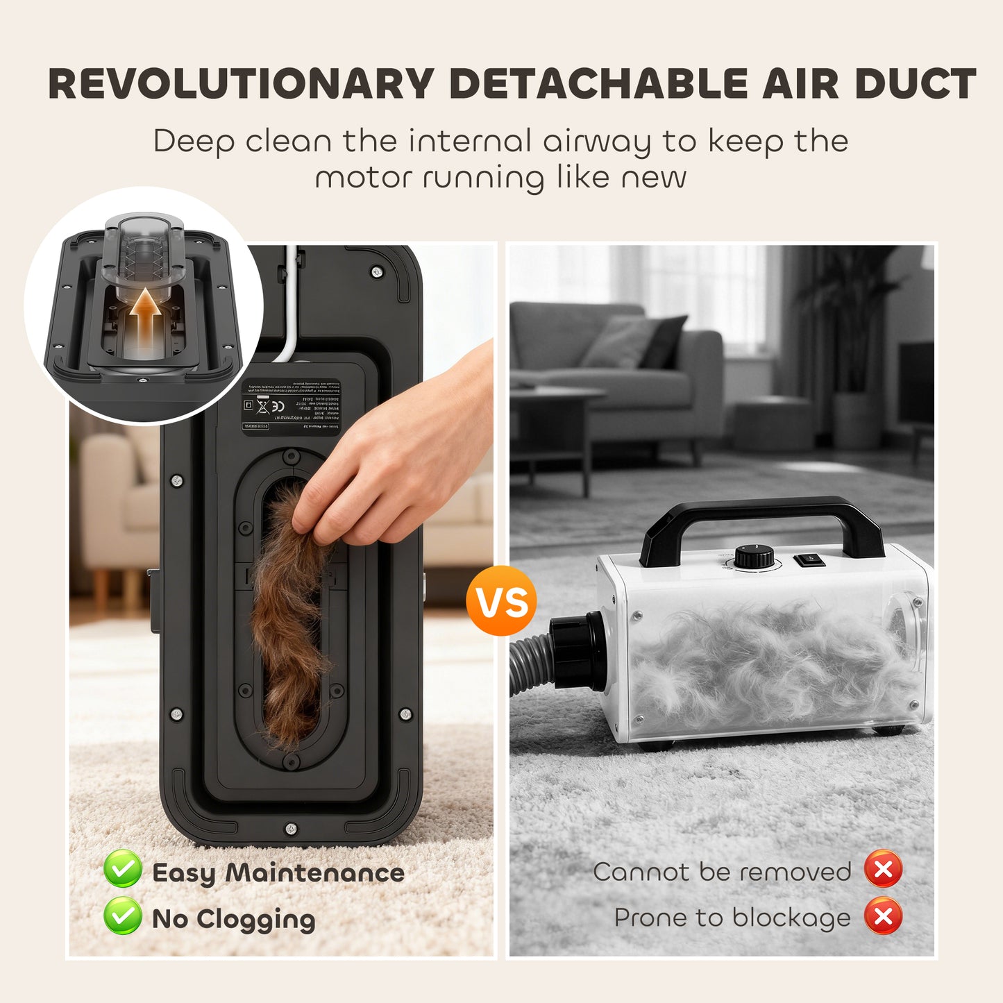 5 in 1 Dog Grooming Vacuum & Dog Dryer with Electric Clipper