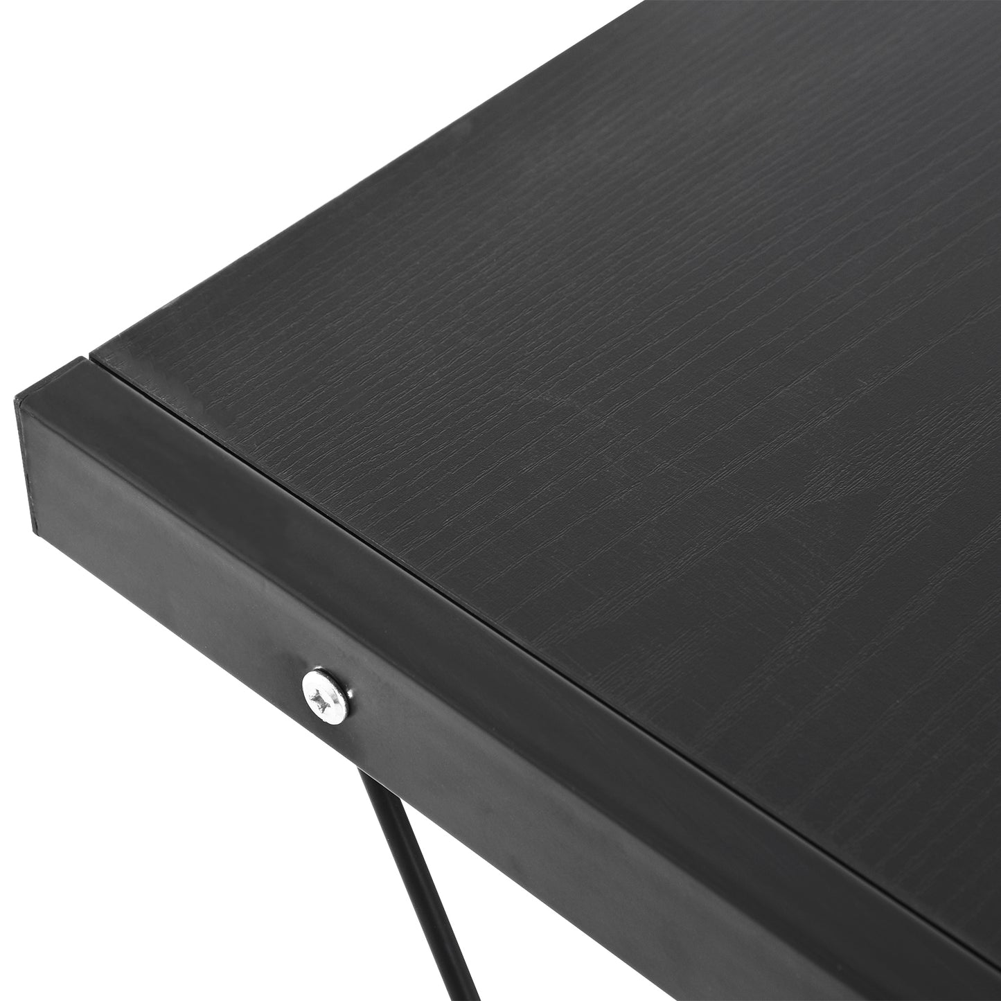 L Shape Desk Straight Corner Table Office Gaming Laminated Sturdy Black
