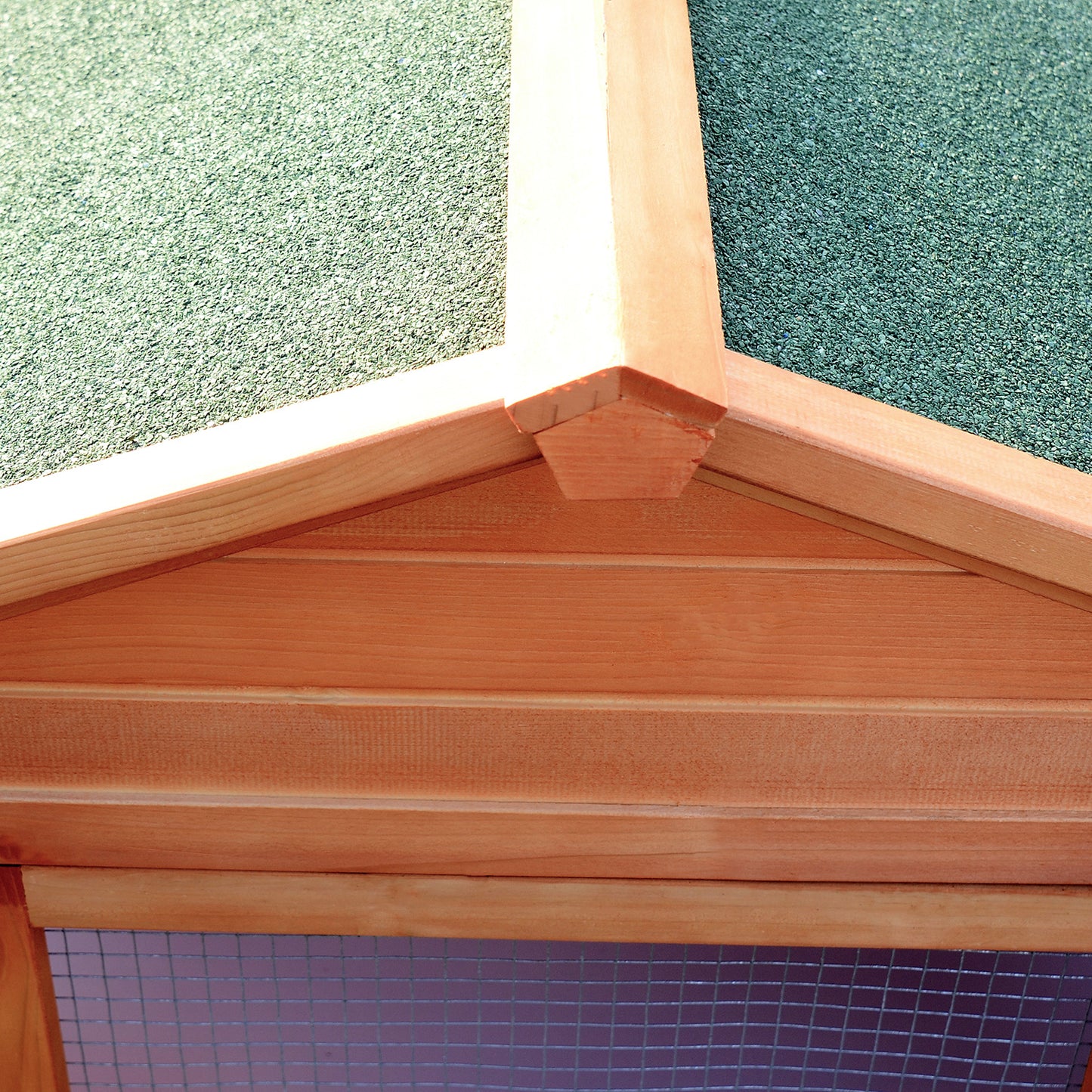 Wooden Rabbit Hutch Outdoor Run, Guinea Pig Hutch, Two-Storey Bunny House, Pet Habitat Animal Cage with Ramp, 309 x 79 x 86 cm