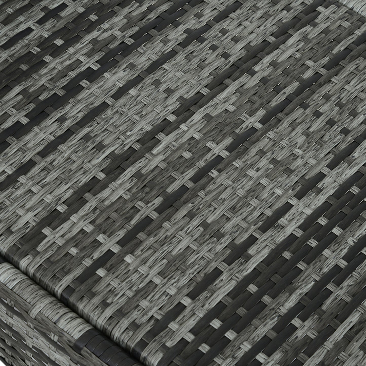 Rattan Single Lounge - Mixed Grey