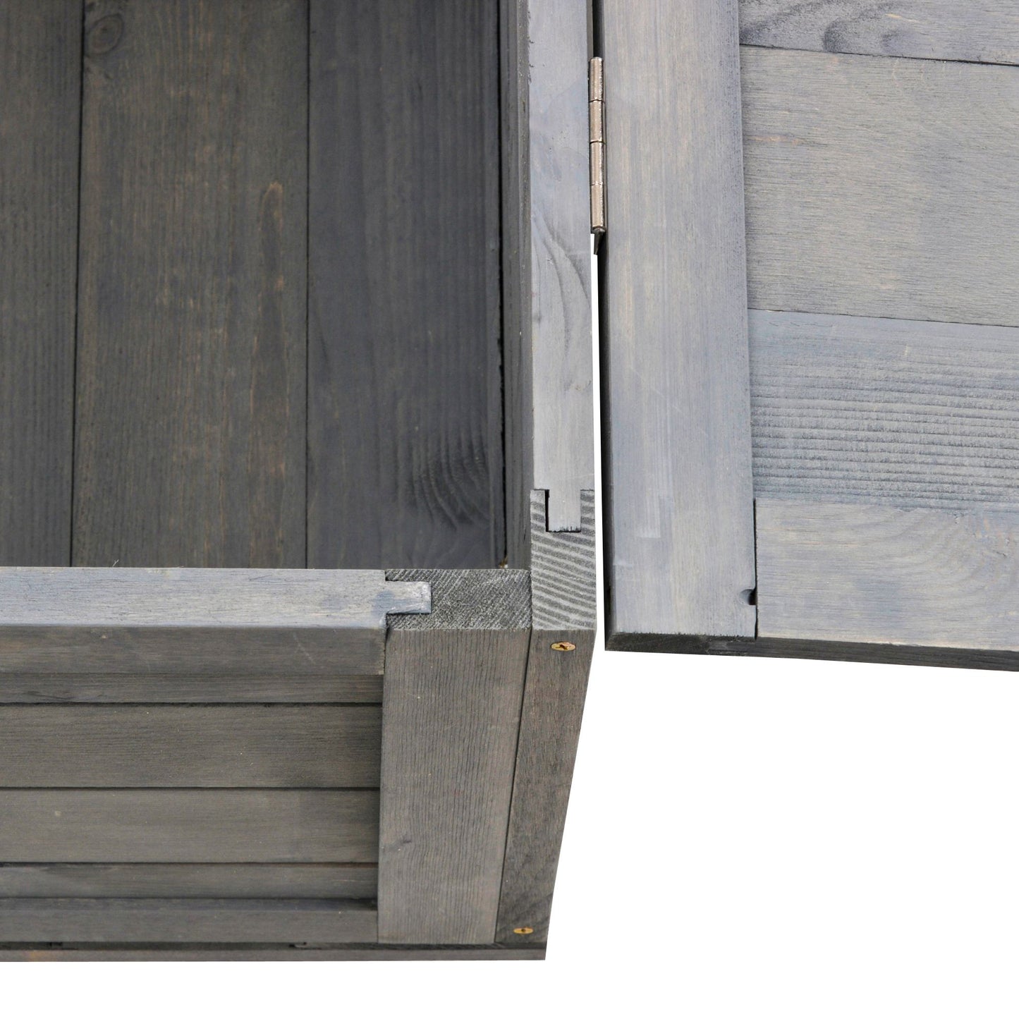 Tortoise House with Mesh Roof, Small Reptile Wooden House, Tortoise Enclosure with Removable Side Panel, for Indoor - Grey