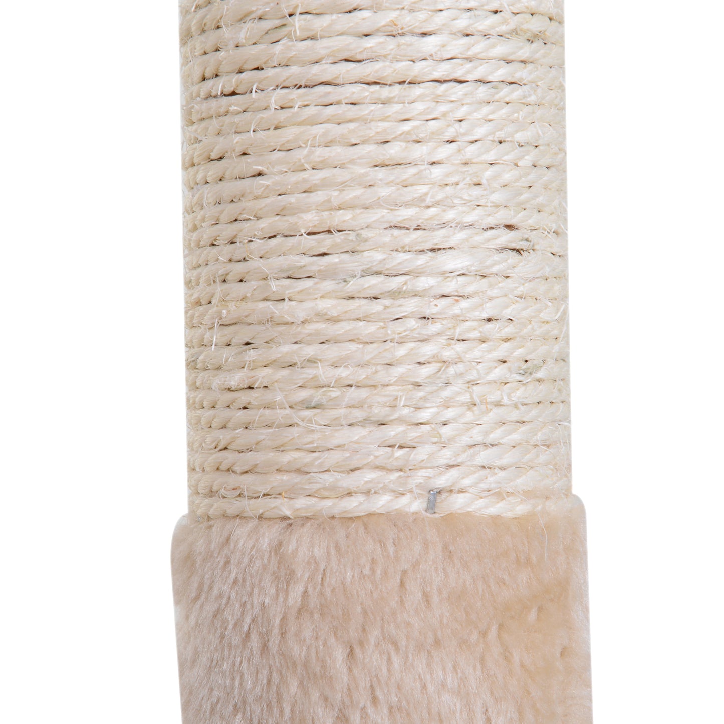 70cm Cat Tree for Indoor Cats Durable Natural Sisal Scratching Posts Hammock Bed Kitty Activity Center Beige