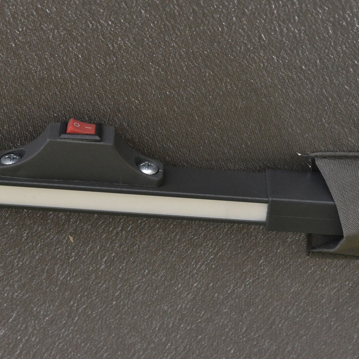 3(m) Cantilever Roma Parasol Garden Sun Umbrella Outdoor Patio with LED Solar Light Cross Base 360° Rotating, Grey