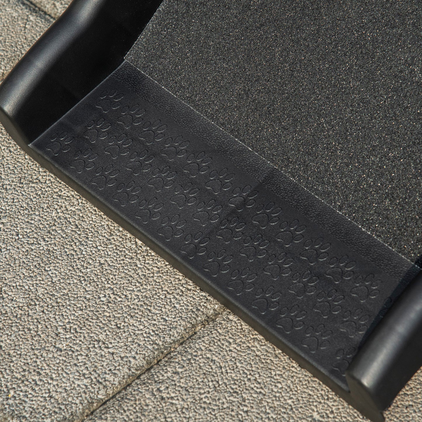 Foldable Pet Ramp Dog Car Ramp for SUVs, Cars w/ Removable Non-Slip Cover - Black