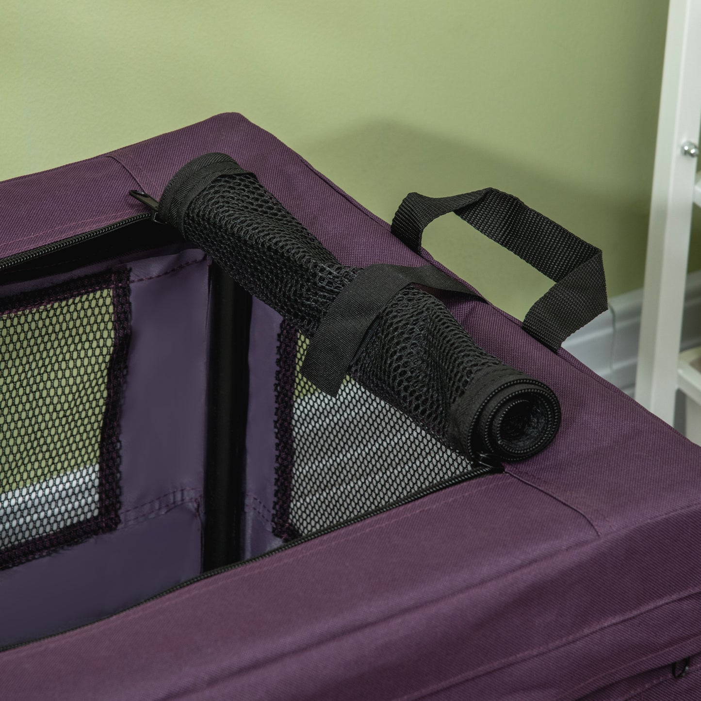 60cm Pet Carrier, Cat Carrier Cat Bag, Pet Travel Bag w/ Cushion, Carry Bag, for Cats and Miniature Dogs - Purple