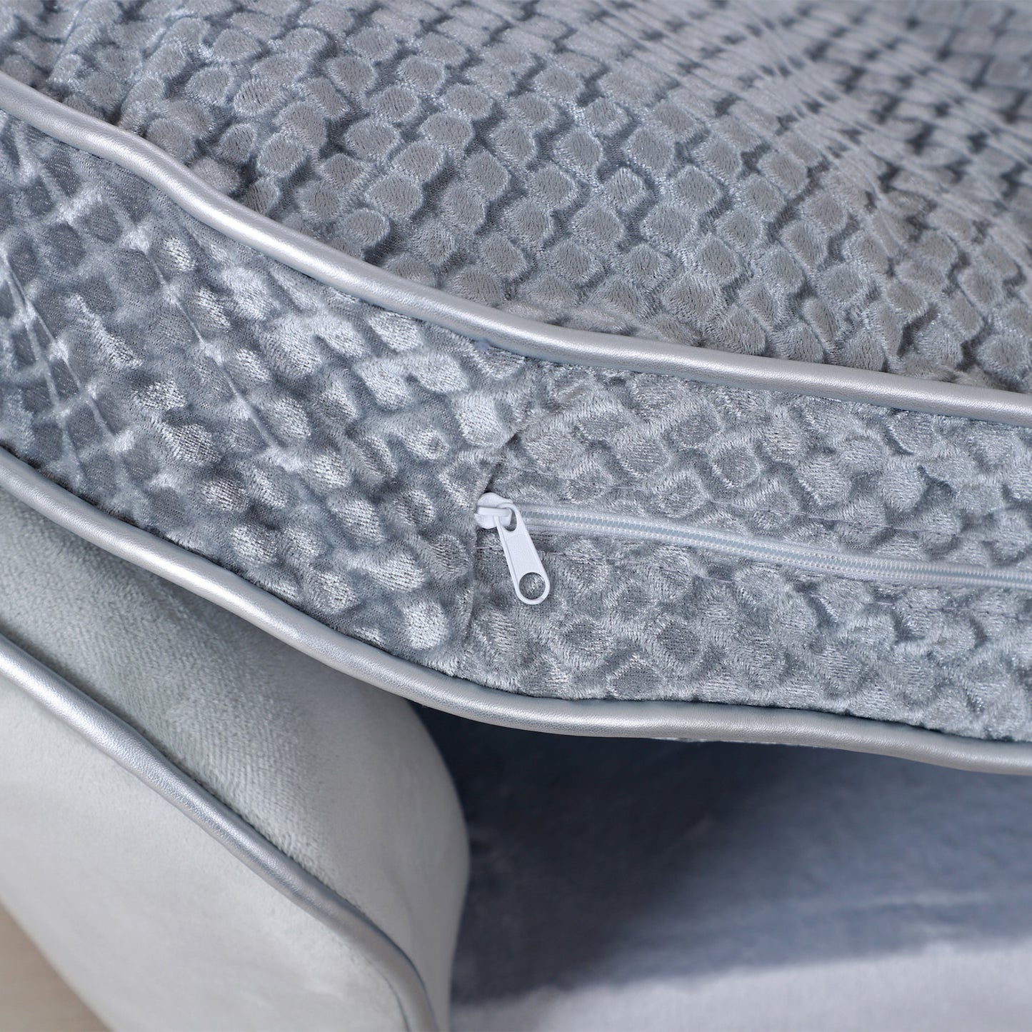 Dog Sofa for XS and S-Size Dogs, Pet Couch with Thick Sponge Padded Cushion, Cat Lounge Bed with Washable Cover, Wooden Frame