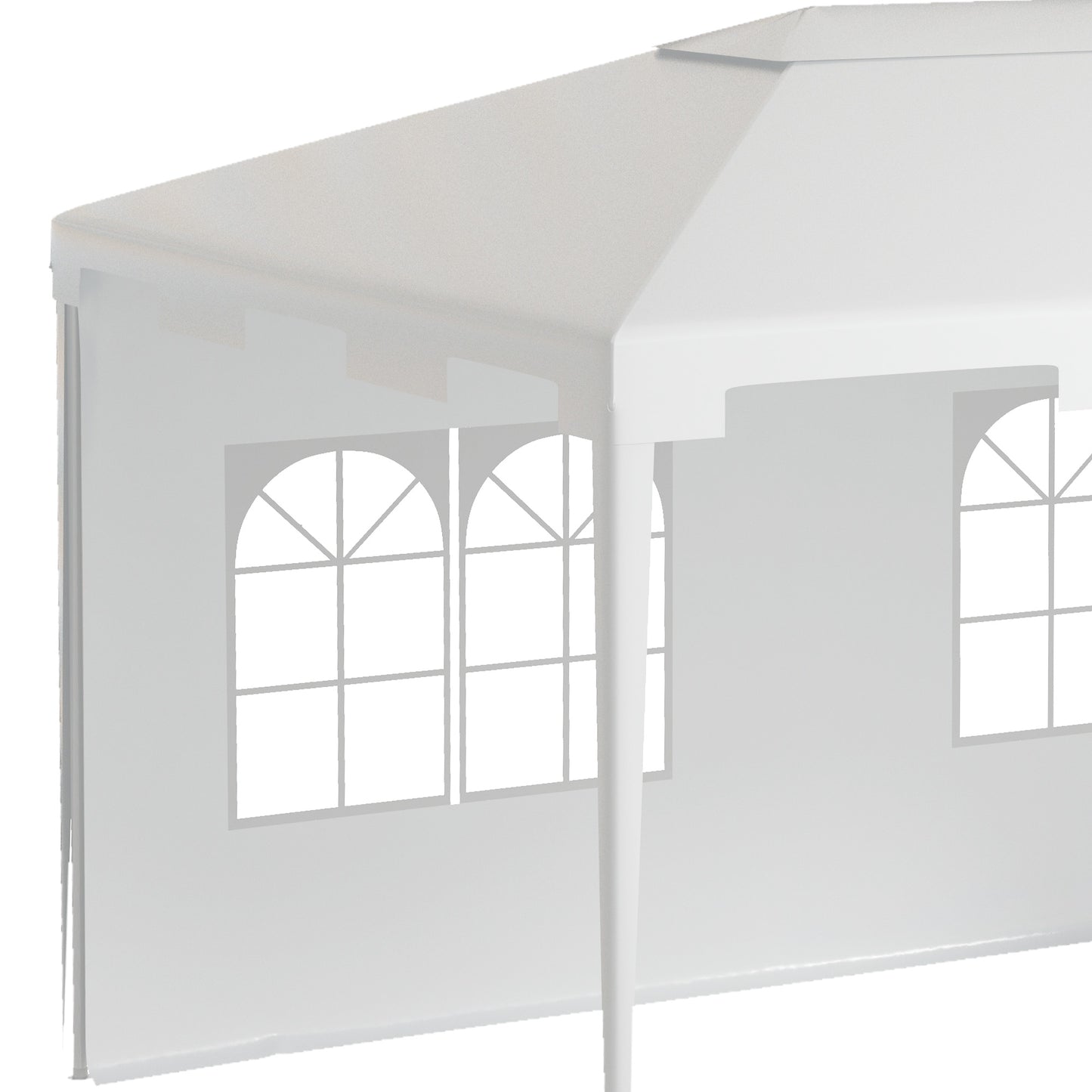 Warehouse Clearance - Outsunny 3 x 4 m Garden Gazebo Shelter Marquee Party Tent with 2 Sidewalls for Patio Yard Outdoor - White