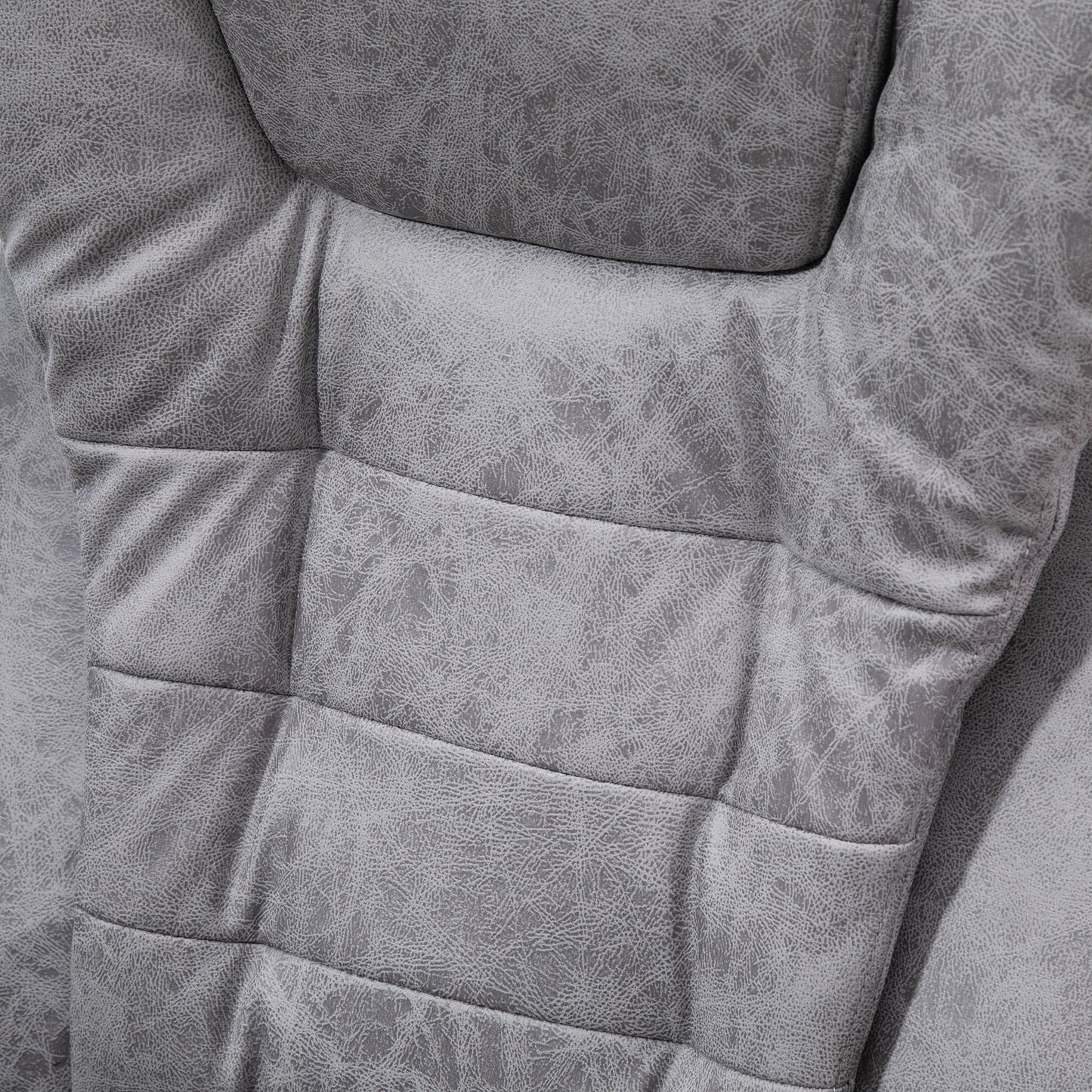 Heated 6 Points Vibration Massage Executive Office Chair Adjustable Swivel Ergonomic High Back Desk Chair Recliner with Footrest Grey