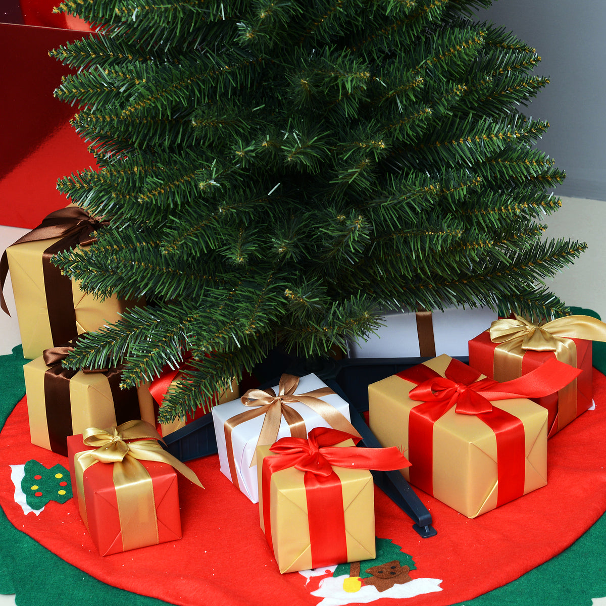 6ft Green Slim Artificial Christmas Tree with 390 Tips & Stand