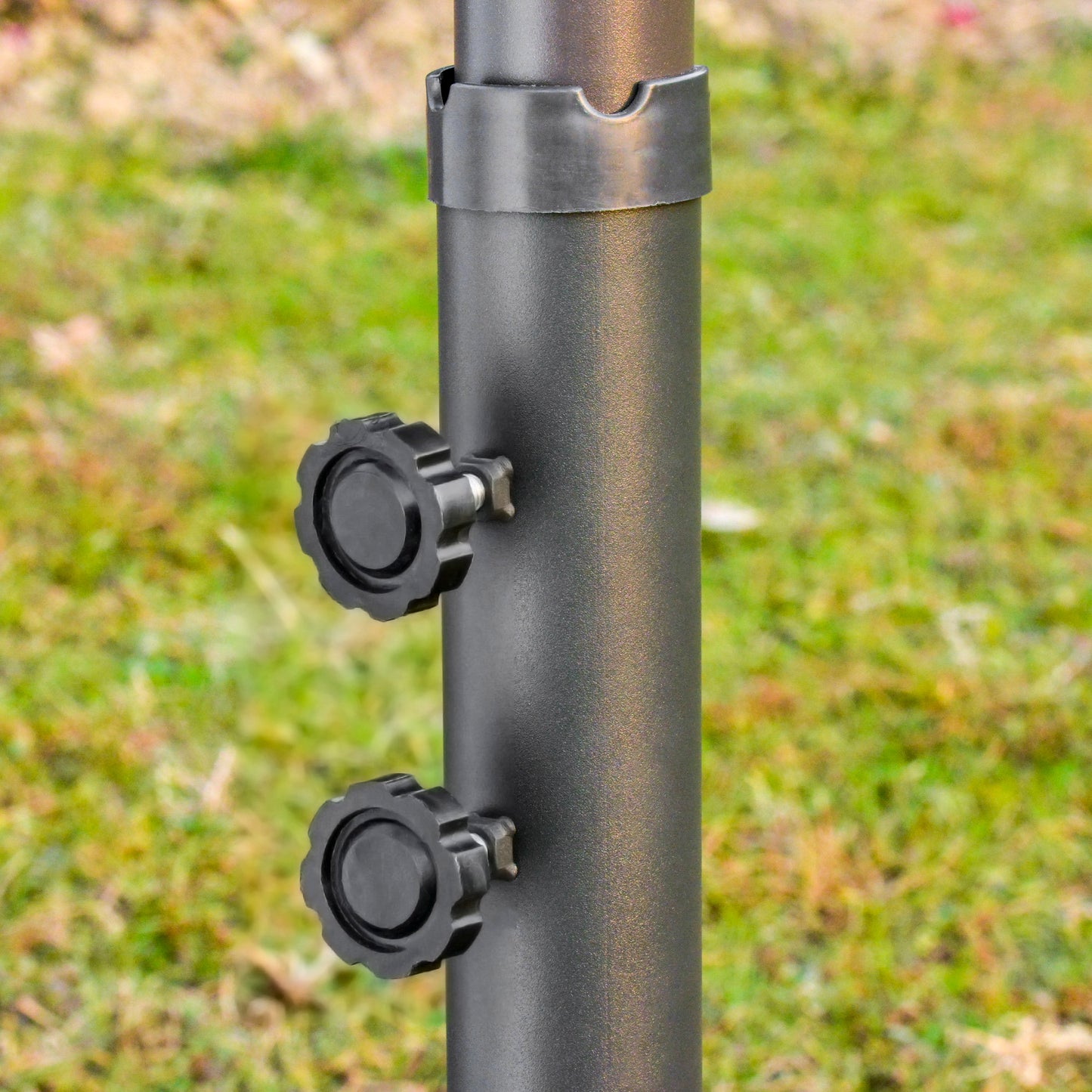 4.6m Garden Parasol Double-Sided Sun Umbrella Patio Market Shelter Canopy Shade Outdoor with Cross Base – Off White