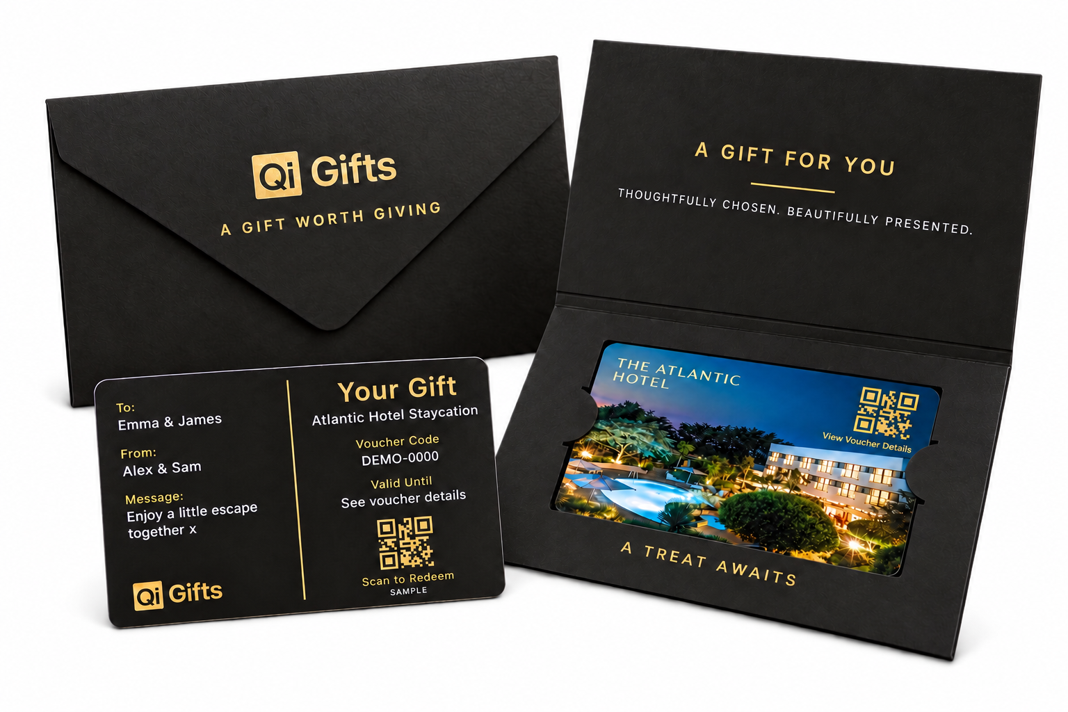 Premium physical gift card presentation